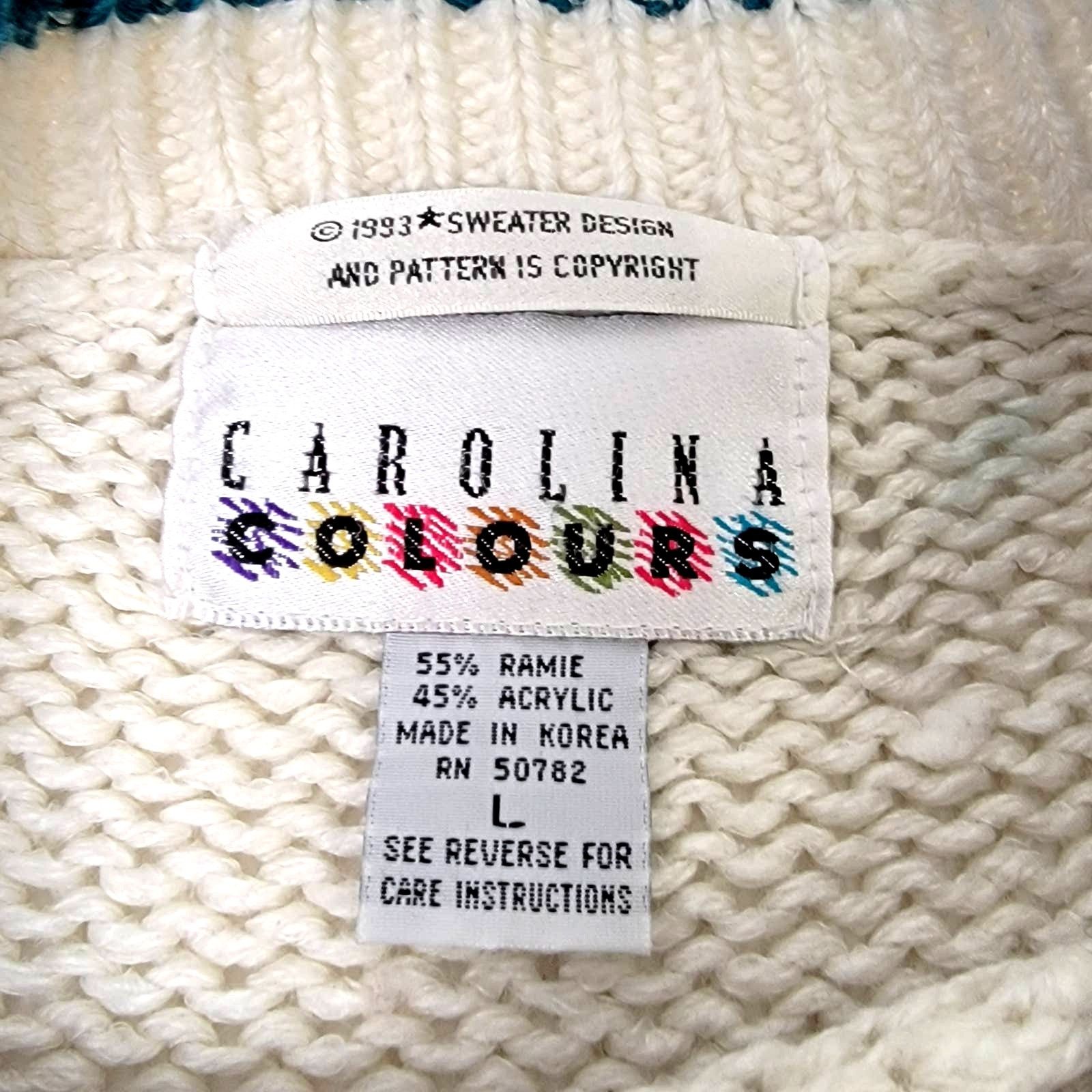Vintage Vintage 1993 Crew Neck Chunky Knit Oversized Sweater - L Size L / US 10 / IT 46 - 4 Thumbnail
