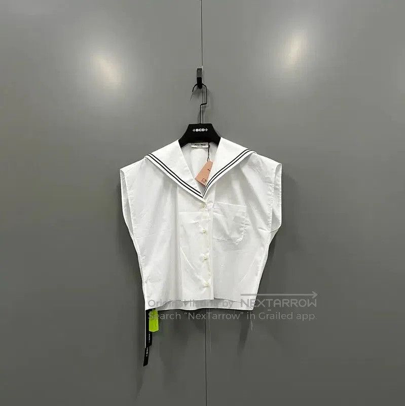 Miu Miu Miu Miu Summer White Cropped Shirt for Women . Size XXS / US 00 / IT 34 - 1 Thumbnail