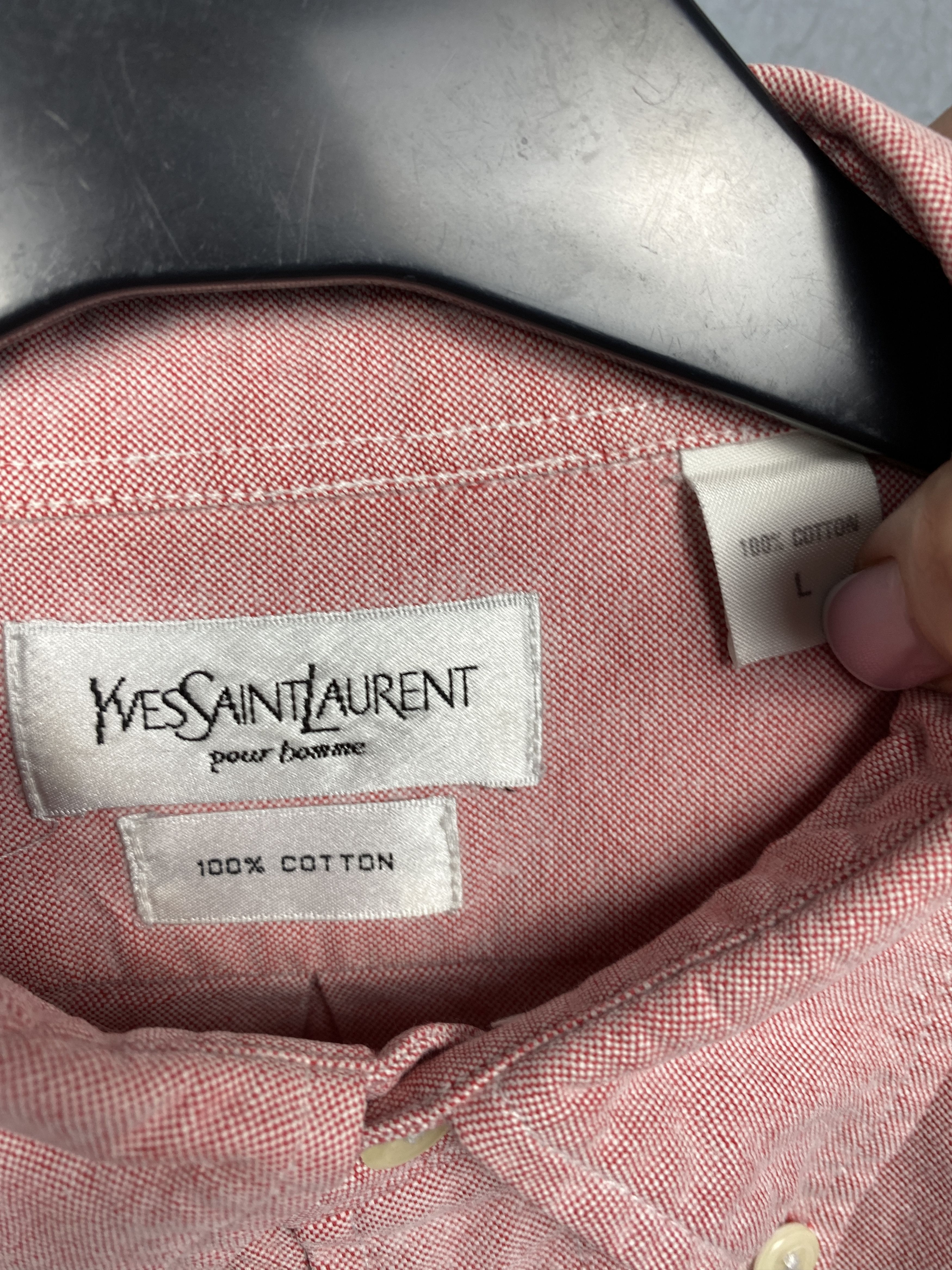 Yves Saint Laurent Yves Saint Laurent YSL Mens Heavy Cotton Long Sleeve Shirt Size US L / EU 52-54 / 3 - 4 Thumbnail