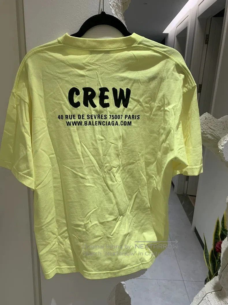 Balenciaga Balenciaga Lemon Yellow Crew Neck T. Size US S / EU 44-46 / 1 - 5 Thumbnail