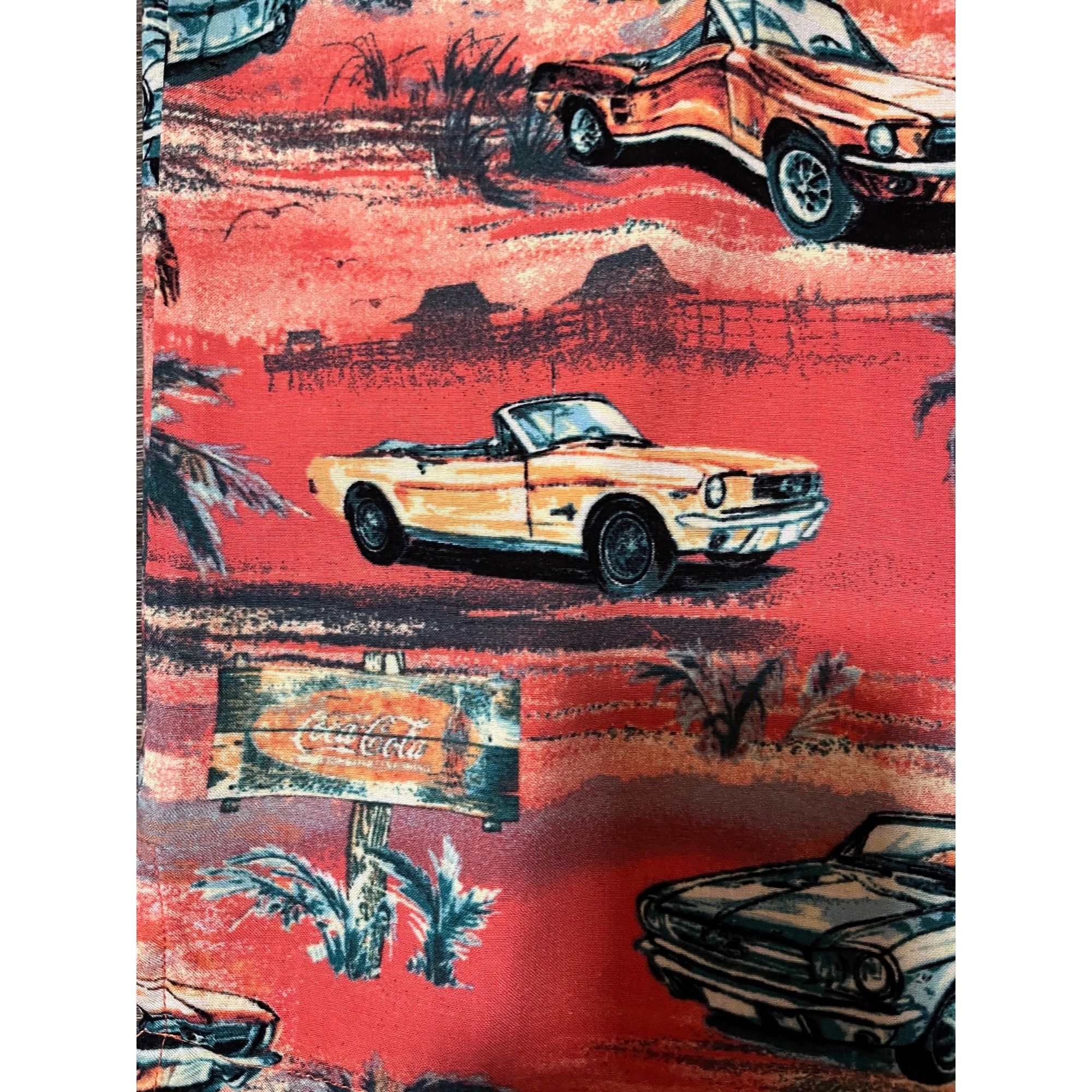 Other Ford Mustang Hawaiian Button-Up Shirt "shrimp orangie" color Size US L / EU 52-54 / 3 - 7 Thumbnail