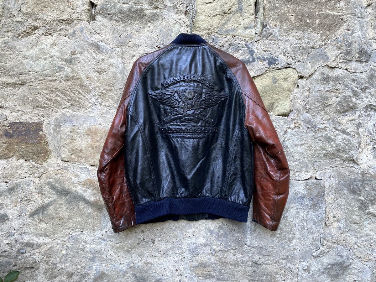Harley Davidson Harley Davidson Motorcycle Leather Bomber Jacket Rare Find! Size US L / EU 52-54 / 3 - 9 Thumbnail