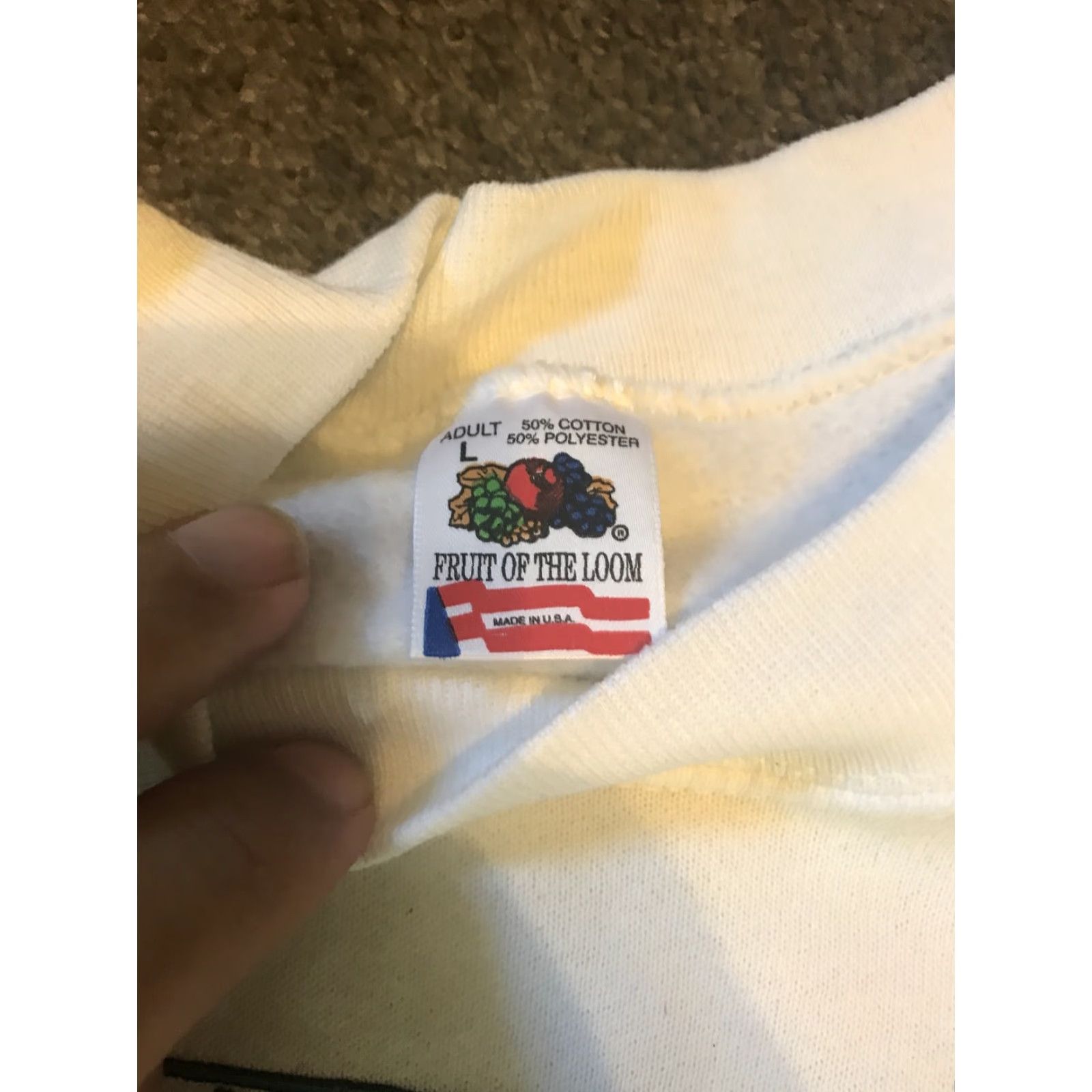 Fruit Of The Loom VINTAGE The Preventor 1993 Sweatshirt T-Shirt Set White L Men Graphic Print 90s USA Fish Animals Sports Friends Mouth? Size US L / EU 52-54 / 3 - 8 Thumbnail