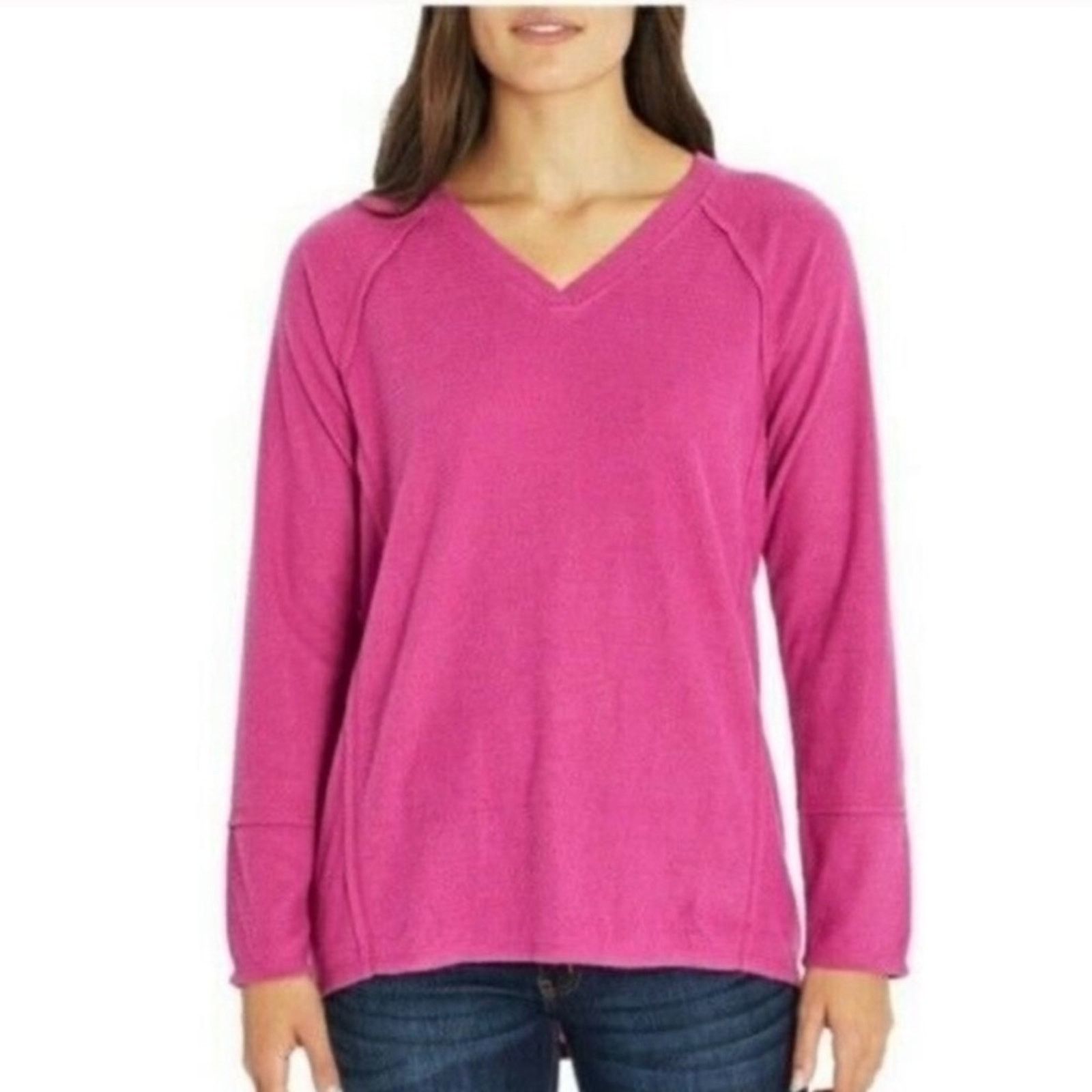 Wildfox Wildfox Haley Elderberry V Neck Long Sleeve Tee Womens Large Size L / US 10 / IT 46 - 1 Thumbnail