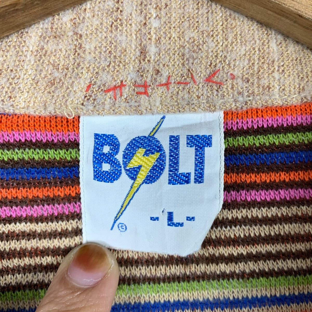 Lightning Bolt × Vintage Vintage LIGHTNING BOLT Usa Sportswear Retro Design Shirts Size L / US 10 / IT 46 - 4 Thumbnail