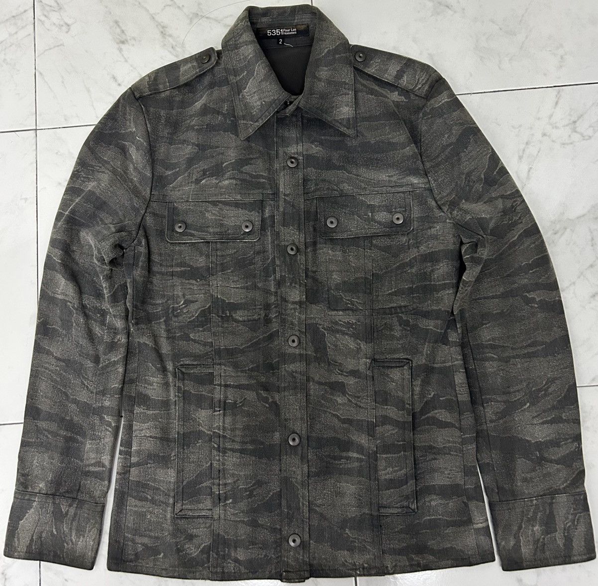 5351 POUR LES HOMMES 5351 POUR LESS HOMMES DOUBLE BREASTED JACKET TIGER STRIPE Size US M / EU 48-50 / 2 - 1 Thumbnail
