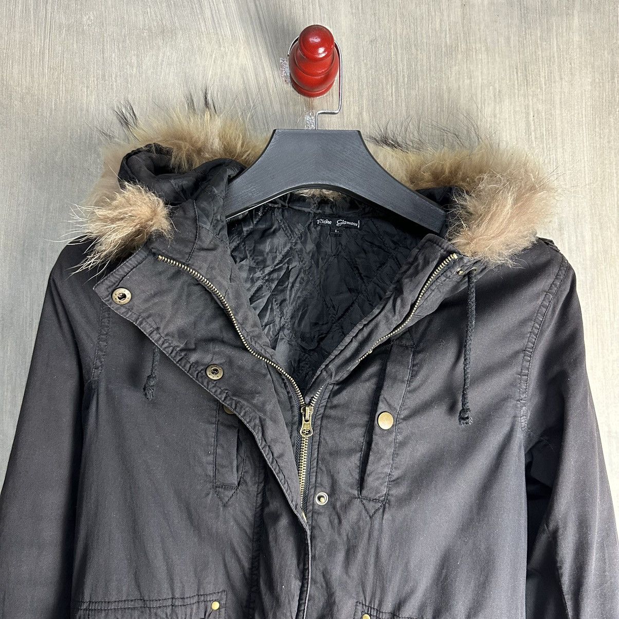 If Six Was Nine × Japanese Brand × Le Grande Bleu (L.G.B.) Riche Glamour lgb style Fur Hoodie Bomber Jacket Size US M / EU 48-50 / 2 - 5 Thumbnail