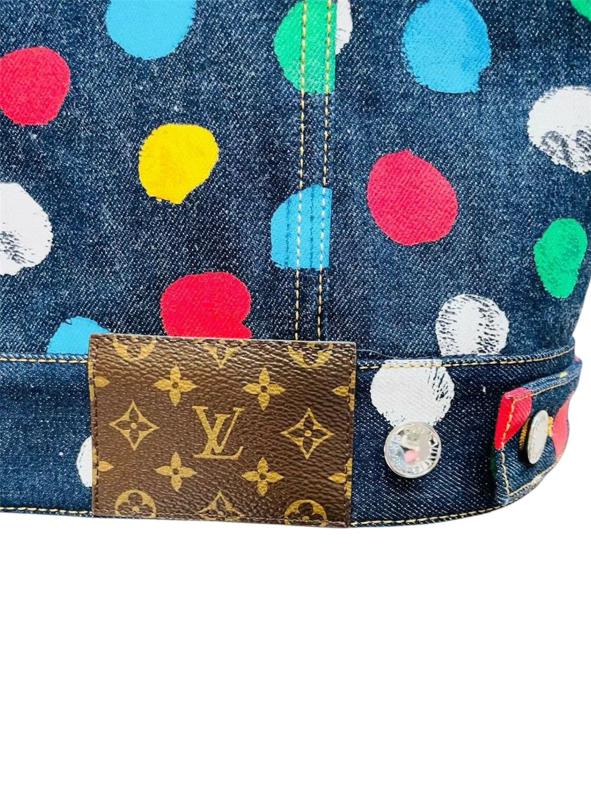 Louis Vuitton × Yayoi Kusama Louis Vuitton X Yayoi Kusama 36 Painted Dots Denim Jacket Size XS / US 0-2 / IT 36-38 - 4 Thumbnail