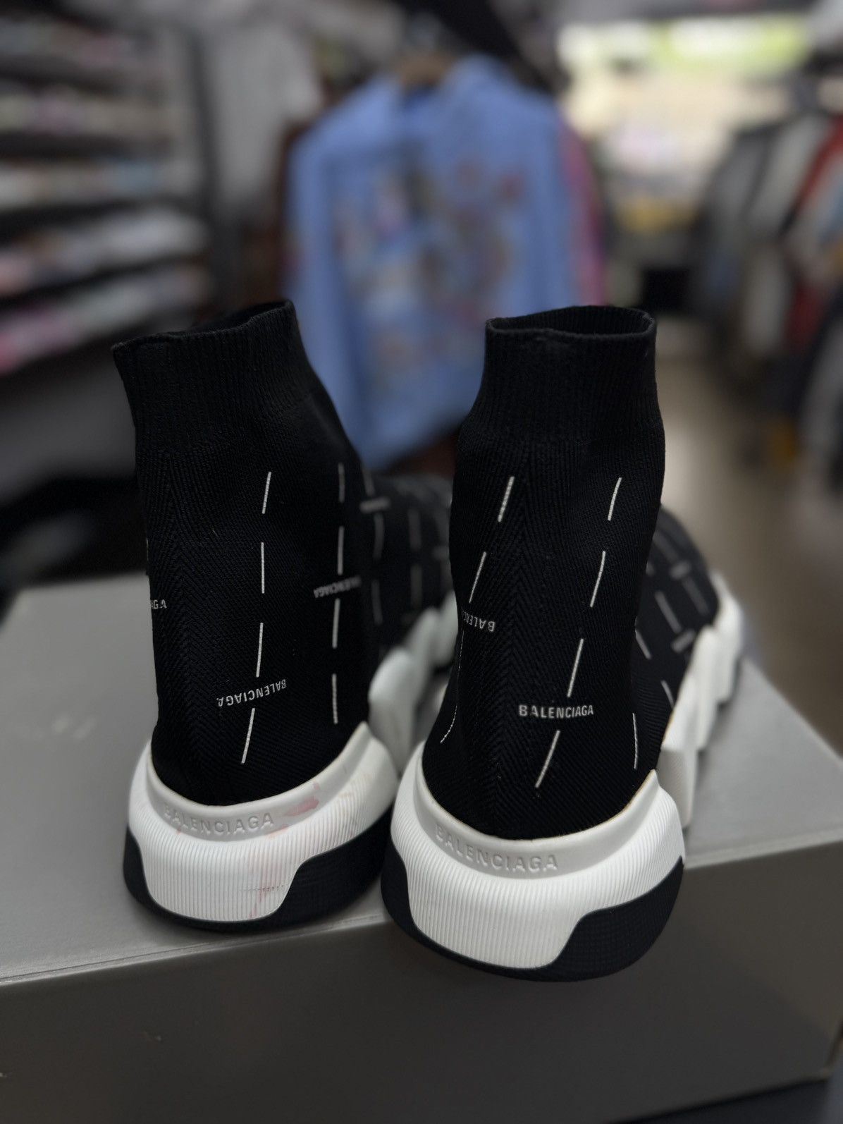 Balenciaga Balenciaga Sock Runner High Top Black White 44EU/11US $995 Size US 11 / EU 44 - 16 Thumbnail