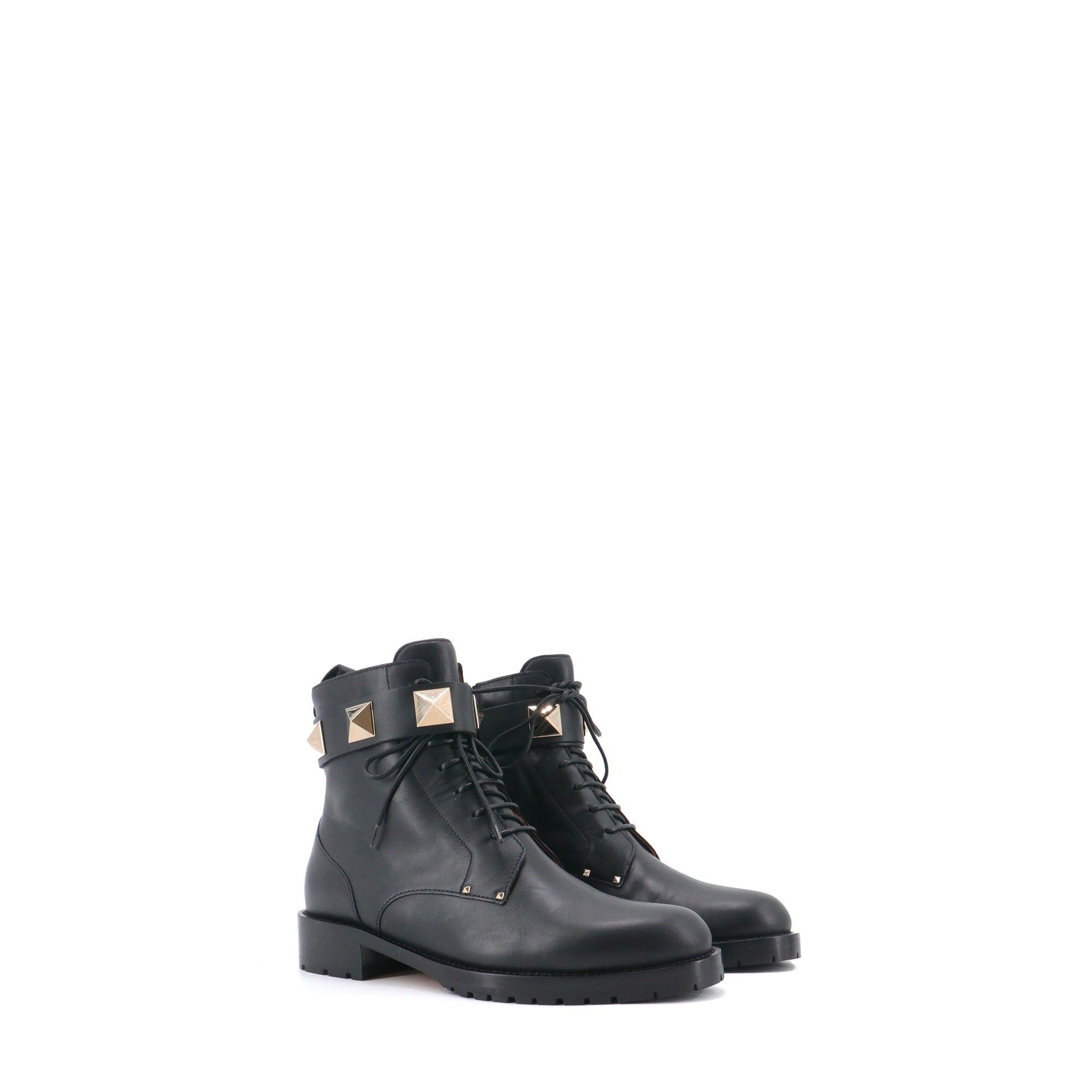 Valentino VALENTINO - Valentino Rockstud ankle boots in black leather (T36.5) Size US 5.5 / IT 35.5 - 1 Thumbnail