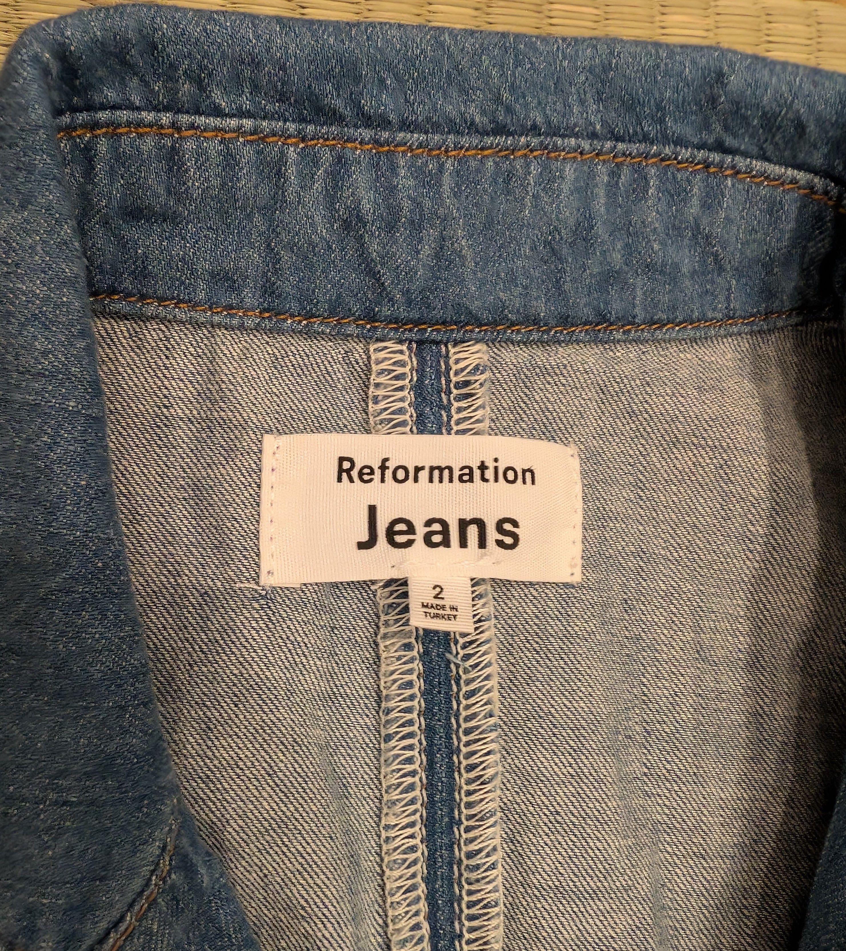 Reformation Reformation Jeans Ellison Denim Midi Dress Made in Turkey Size XS / US 0-2 / IT 36-38 - 3 Thumbnail