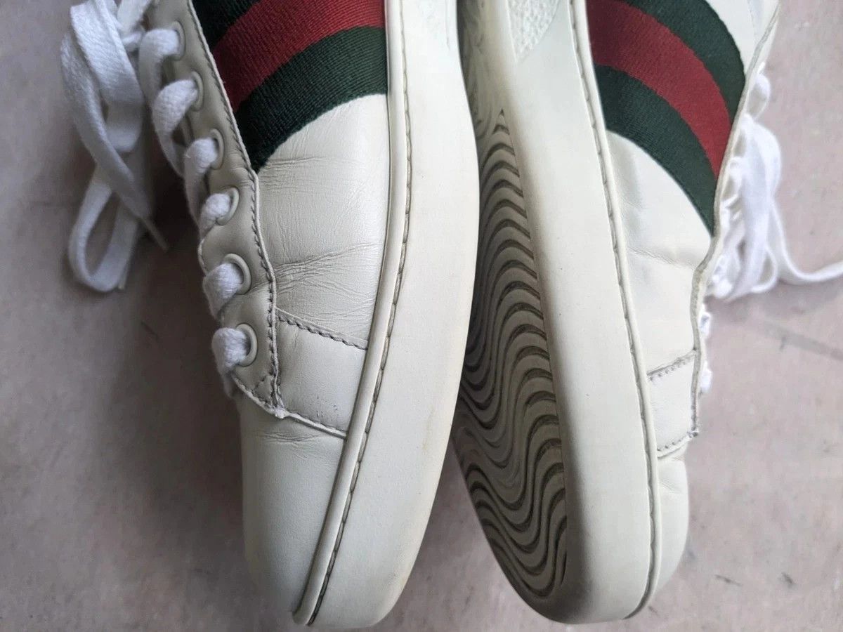 Gucci Gucci Ace Snake White 9 Leather Low Tops Size US 9 / EU 42 - 6 Thumbnail
