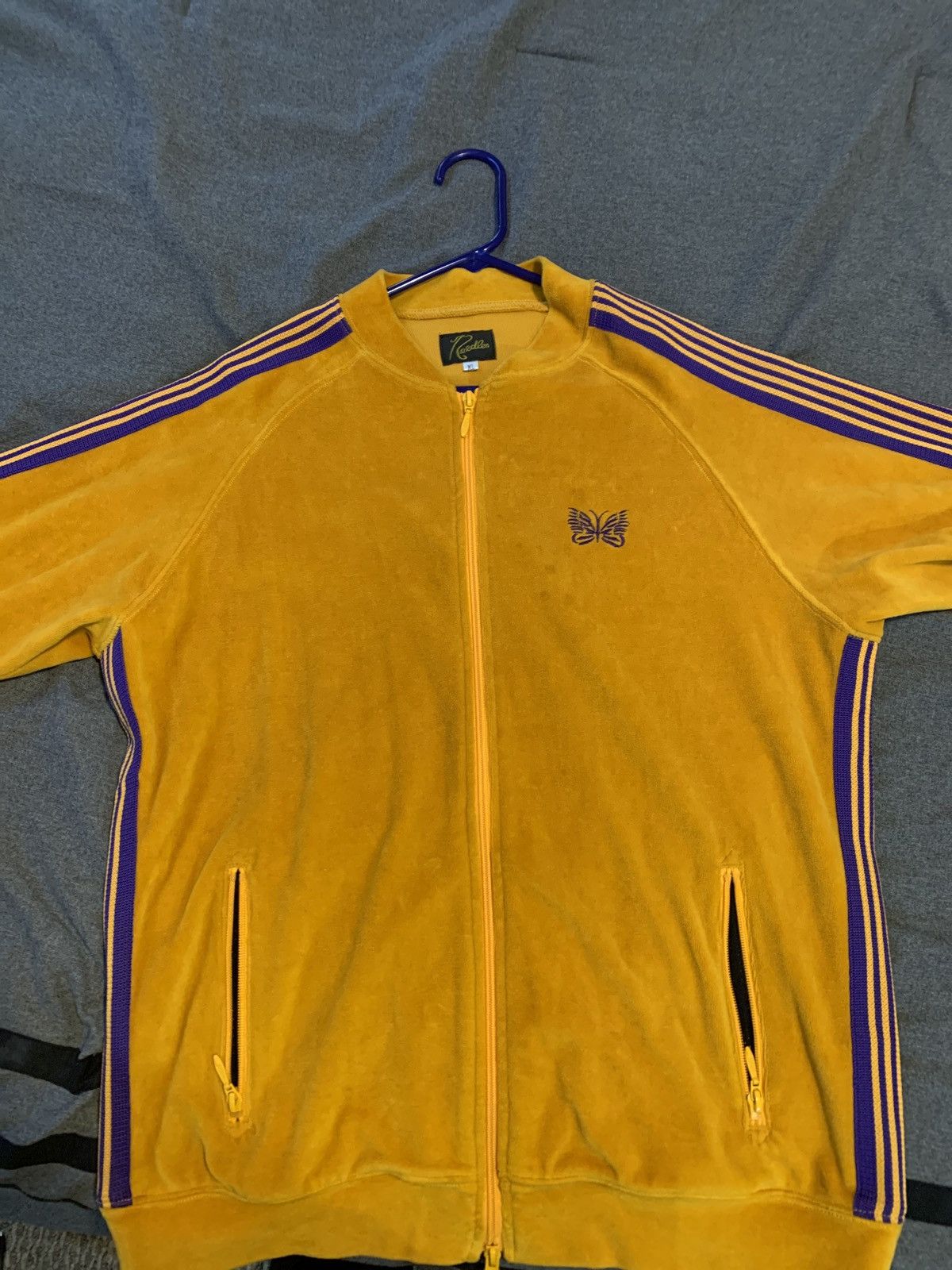 Image of Needles Track Jacket in Yellow, Men's (Size XL)