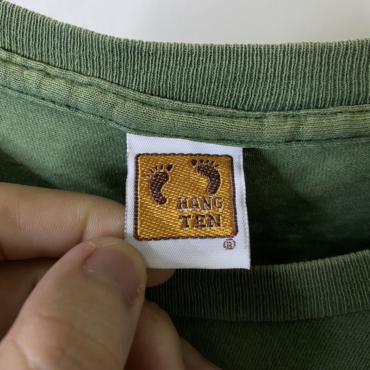 Hang Ten Vintage 2000s Hang Ten Surf Faded Green T Shirt Size US M / EU 48-50 / 2 - 5 Thumbnail