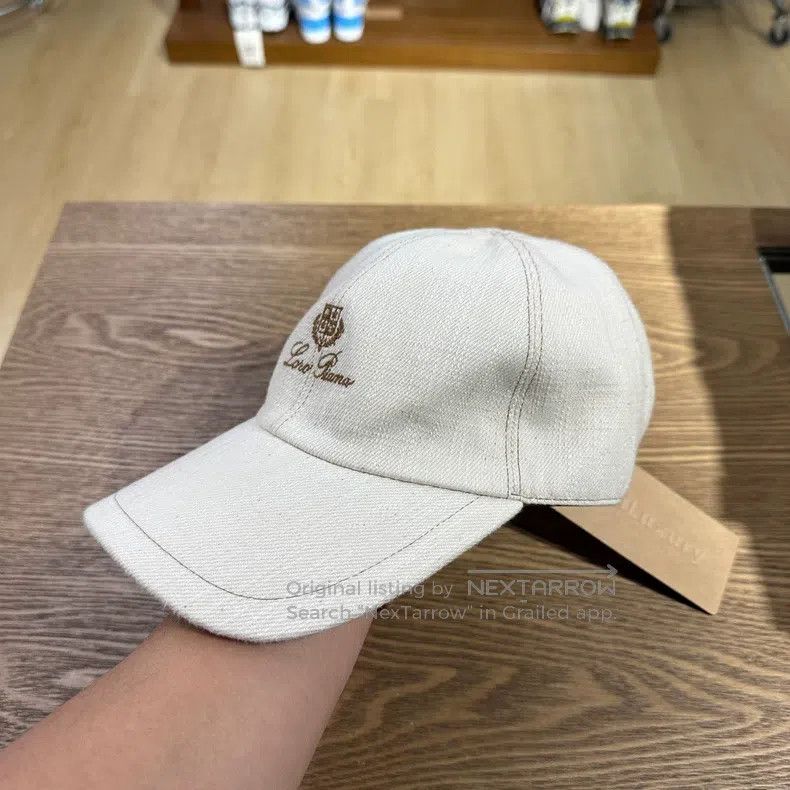 Loro Piana Loro Piana size 60 Emblem embroidered linen baseball cap Size ONE SIZE - 2 Thumbnail