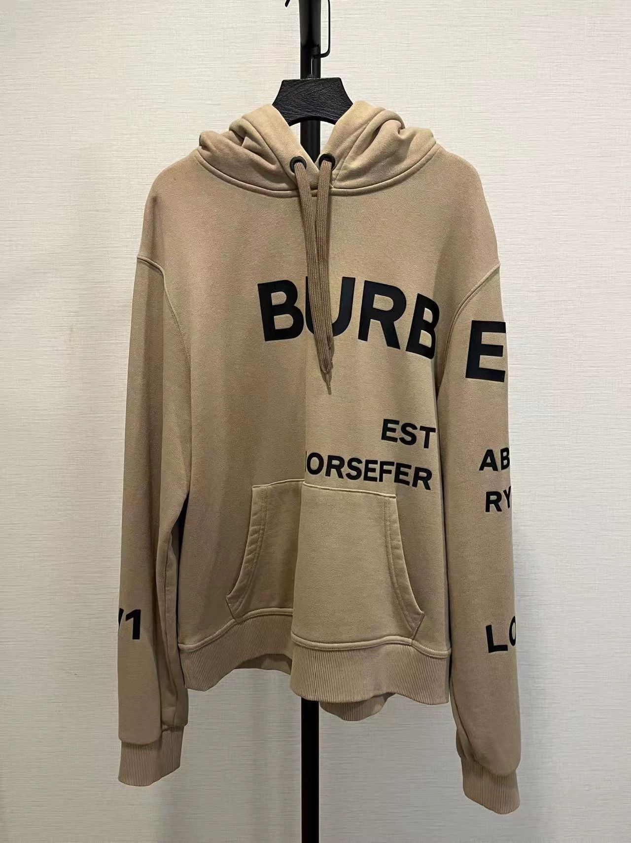 Burberry Burberry Khaki Logo Hoodie Unisex Size S Like New Size US S / EU 44-46 / 1 - 1 Thumbnail