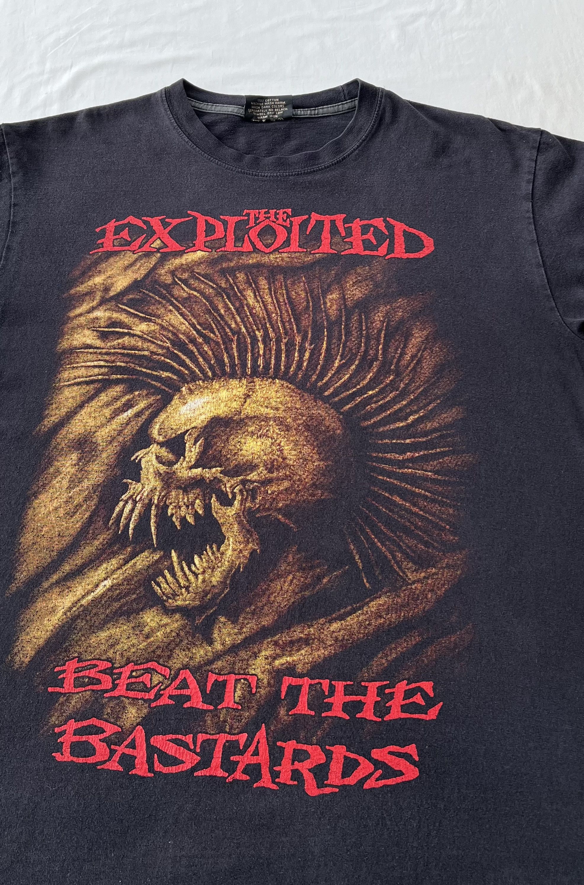 Band Tees Vintage 90s The Exploited Beat The Bastards Punk Rock Tee Size US XL / EU 56 / 4 - 5 Thumbnail