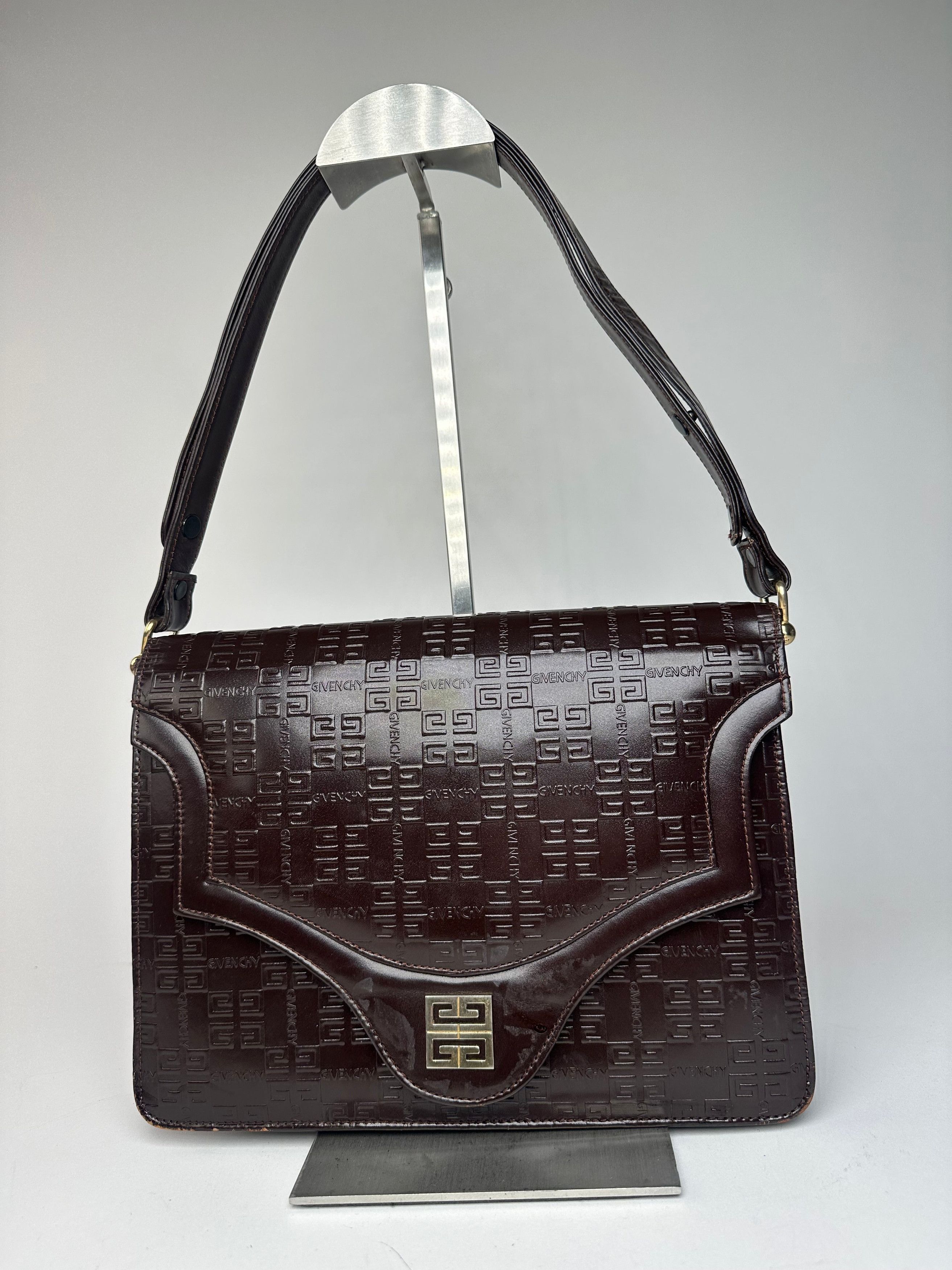 Givenchy Vintage Monogram Leather 2 Way Bag Brown Size ONE SIZE - 1 Thumbnail