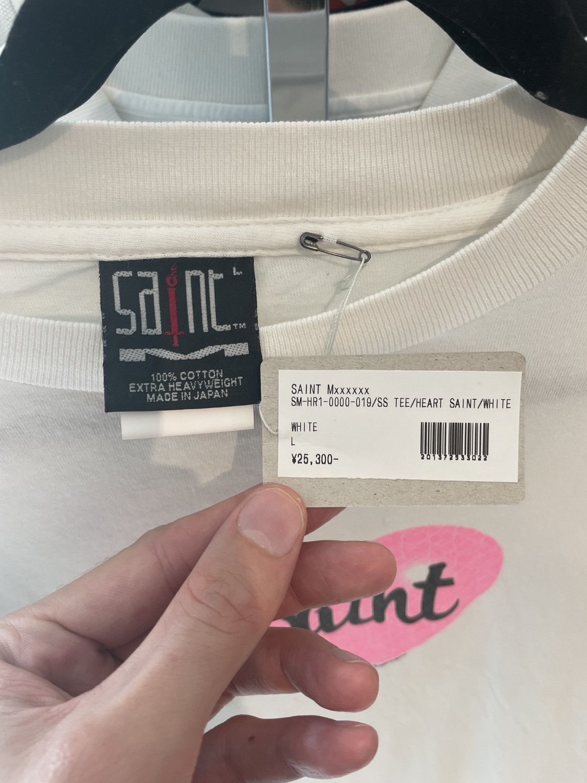 Saint Michael Saint Michael Pink Heart T-Shirt SS25 Size US L / EU 52-54 / 3 - 3 Thumbnail