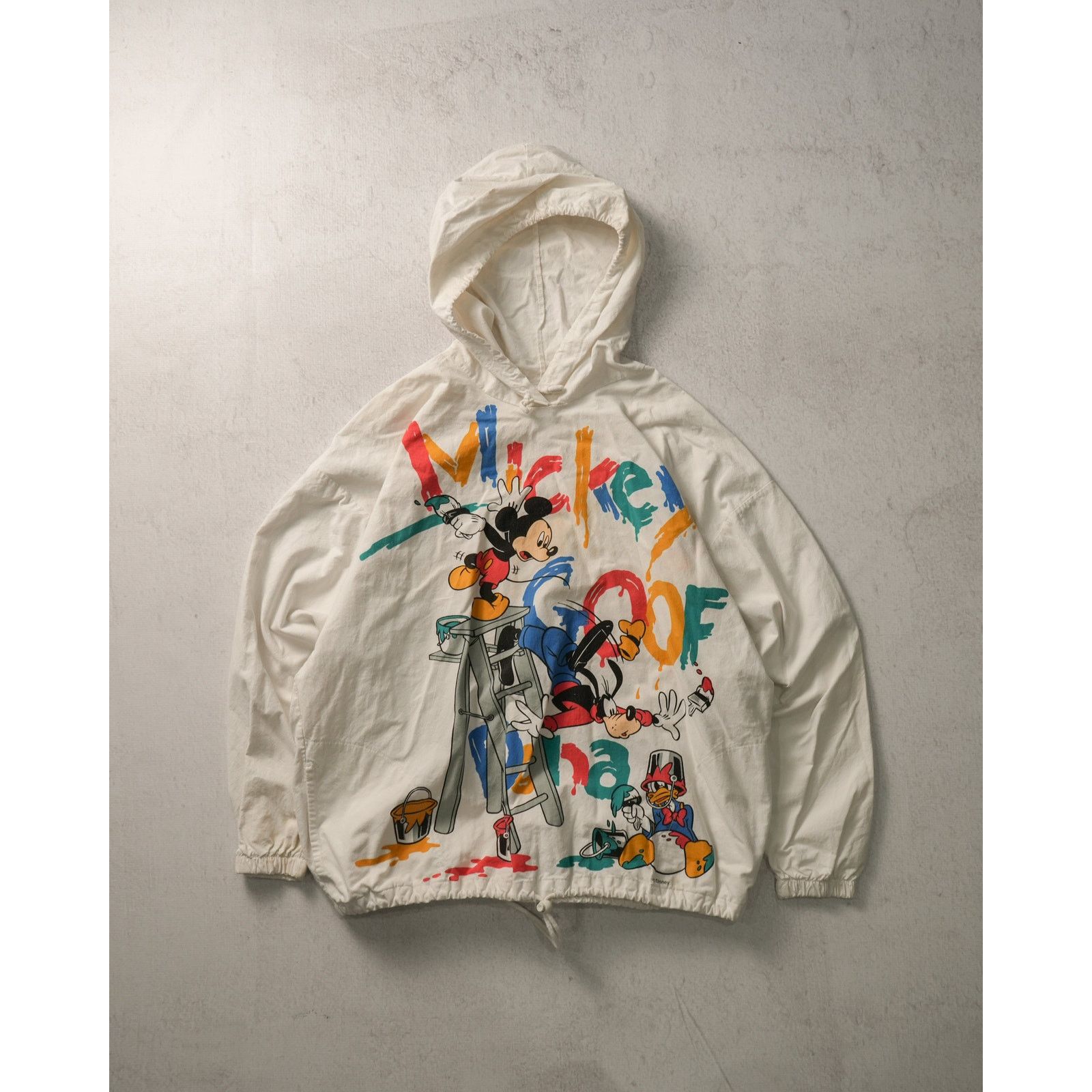 Disney Vintage 90s Disney White Windbreaker - Women's Large Size L / US 10 / IT 46 - 1 Thumbnail