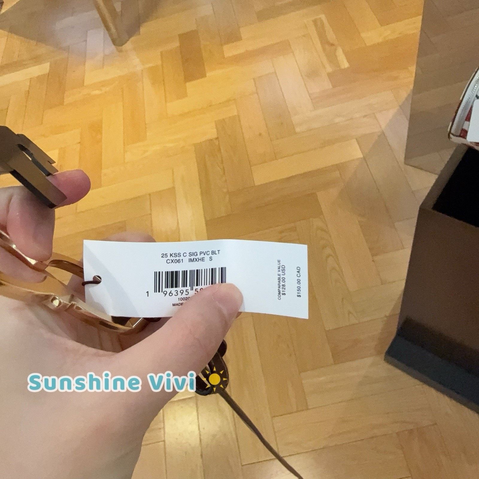 Coach New Coach Signature Belt, 25 Mm Gold/Tan/Brown cx061 Small Size ONE SIZE - 4 Thumbnail