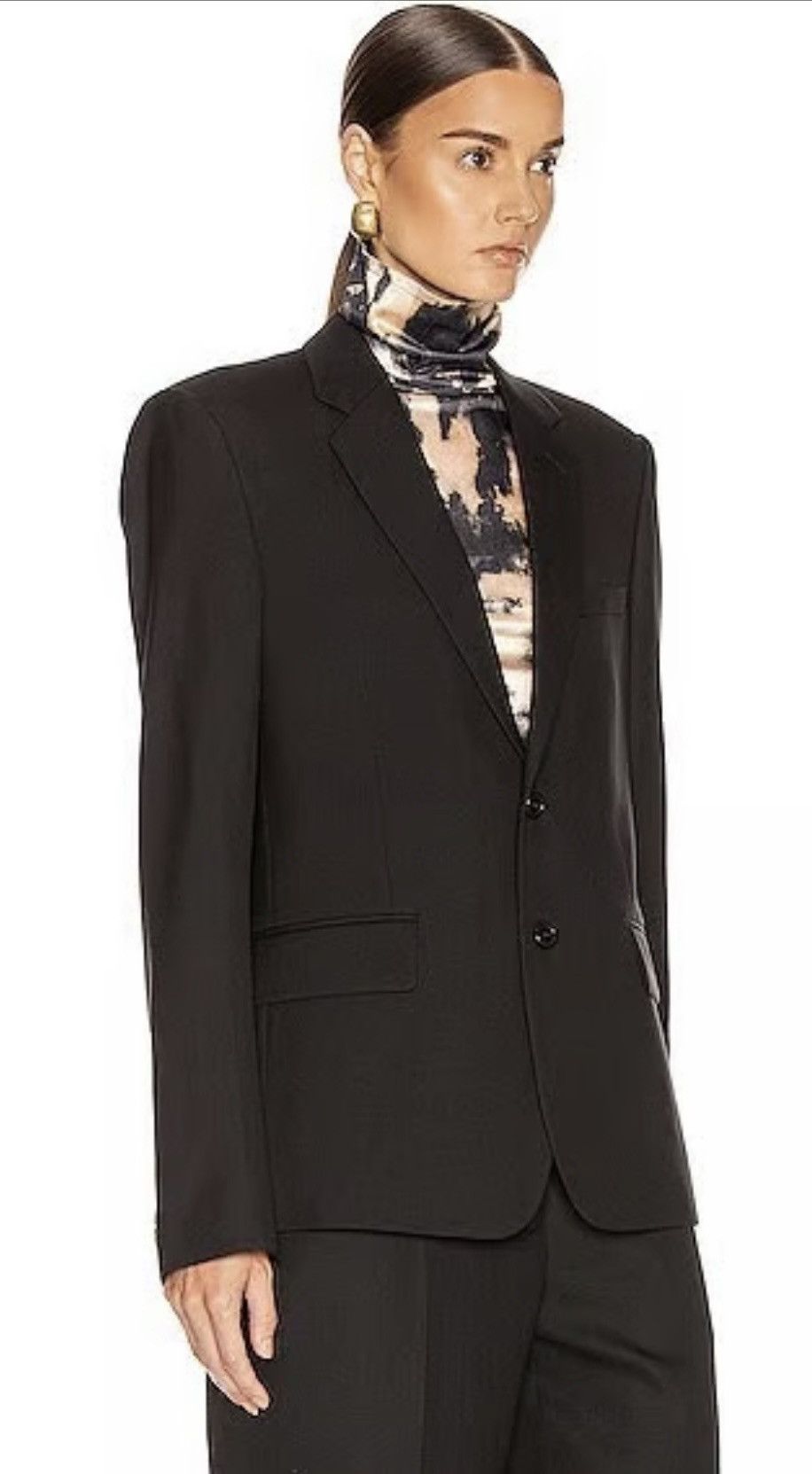 Saint Laurent Paris F/W 2019 Saint Laurent - Two-Button Gabardine Blazer Size XL / US 12-14 / IT 48-50 - 2 Thumbnail