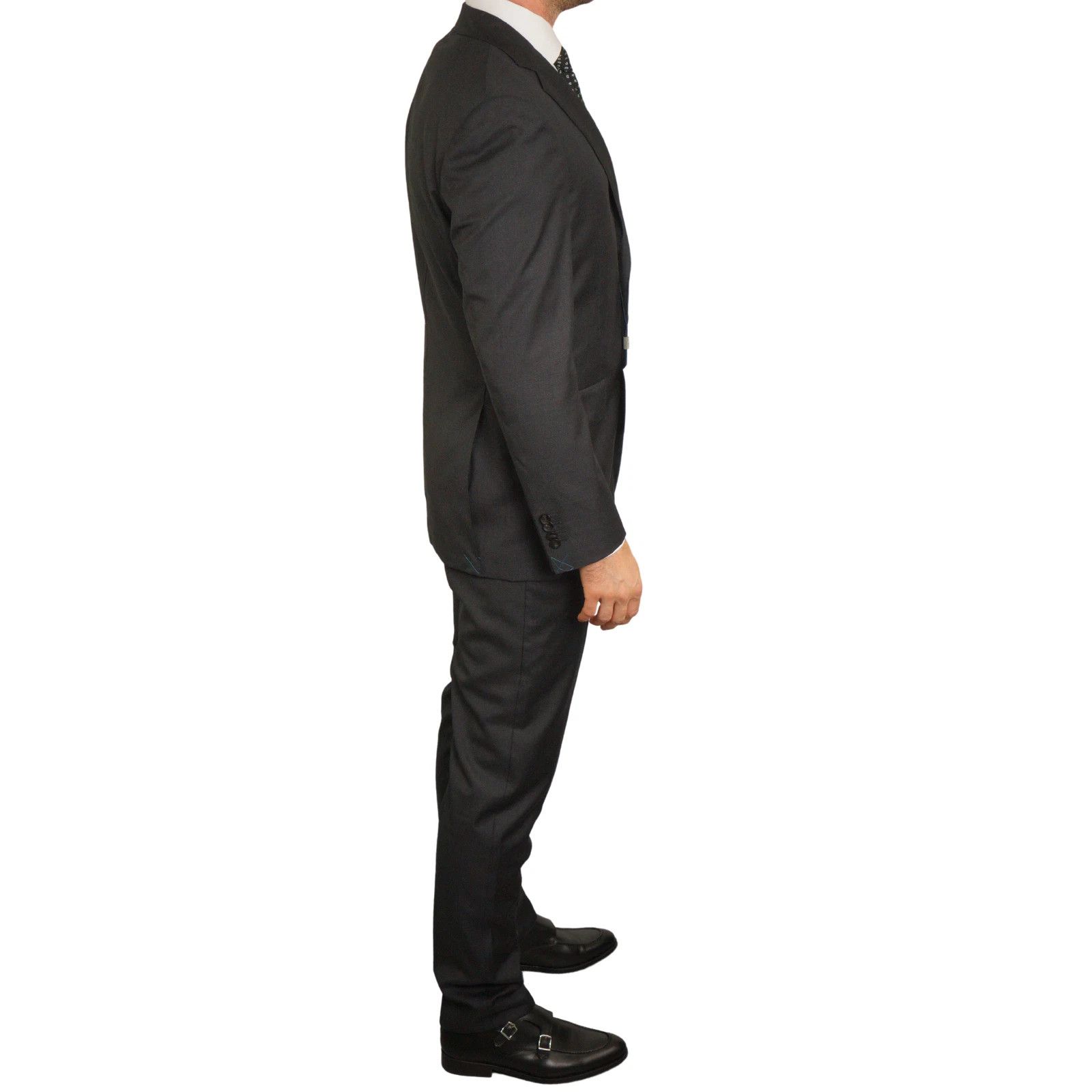Suitsupply Men Suitsupply Suit Napoli Charcoal Grey Wool Regular US50 Size 50R - 2 Thumbnail