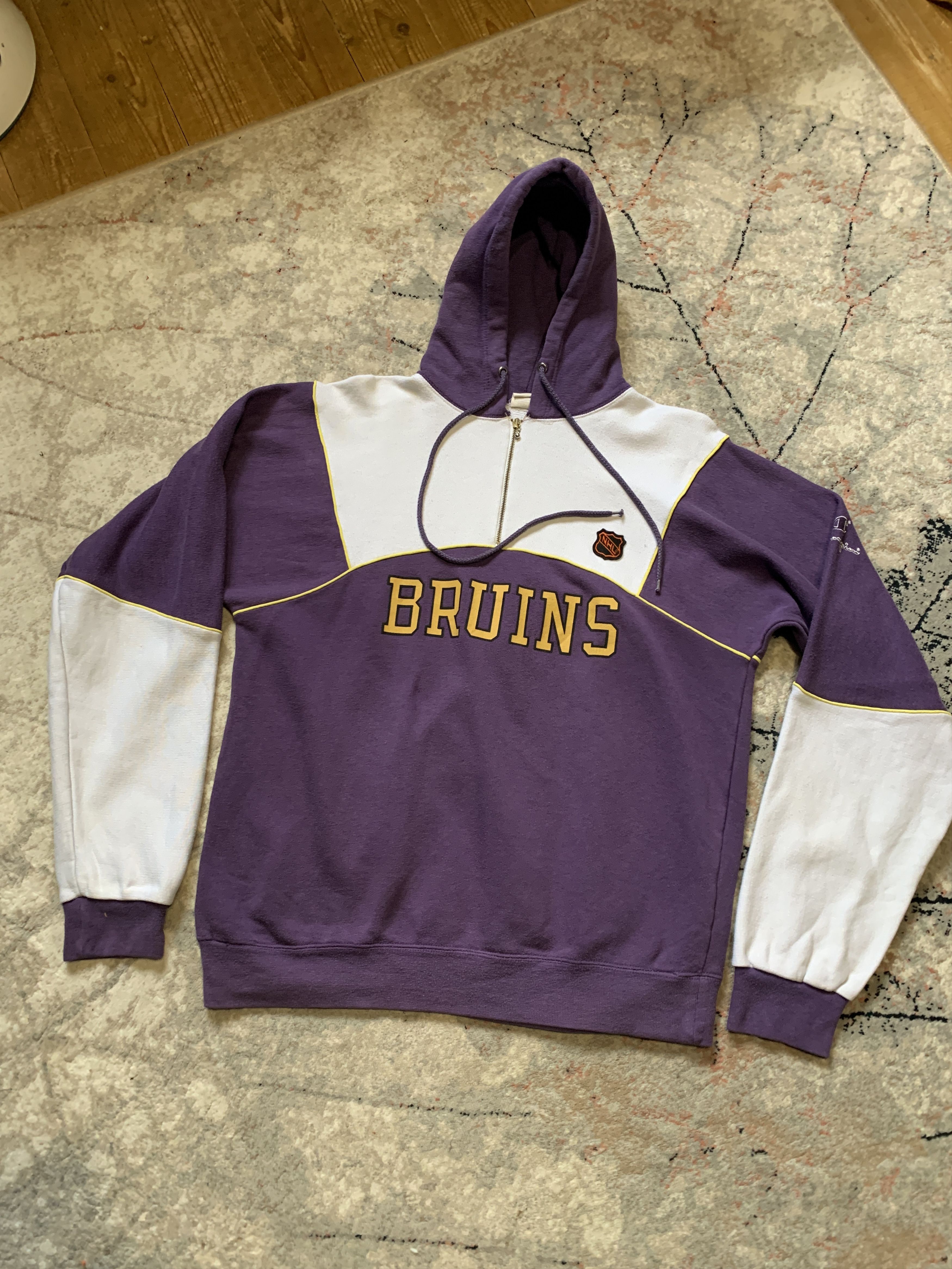 Champion Vintage Champion Bruins NHL Zip Hoodie Size US XL / EU 56 / 4 - 2 Thumbnail