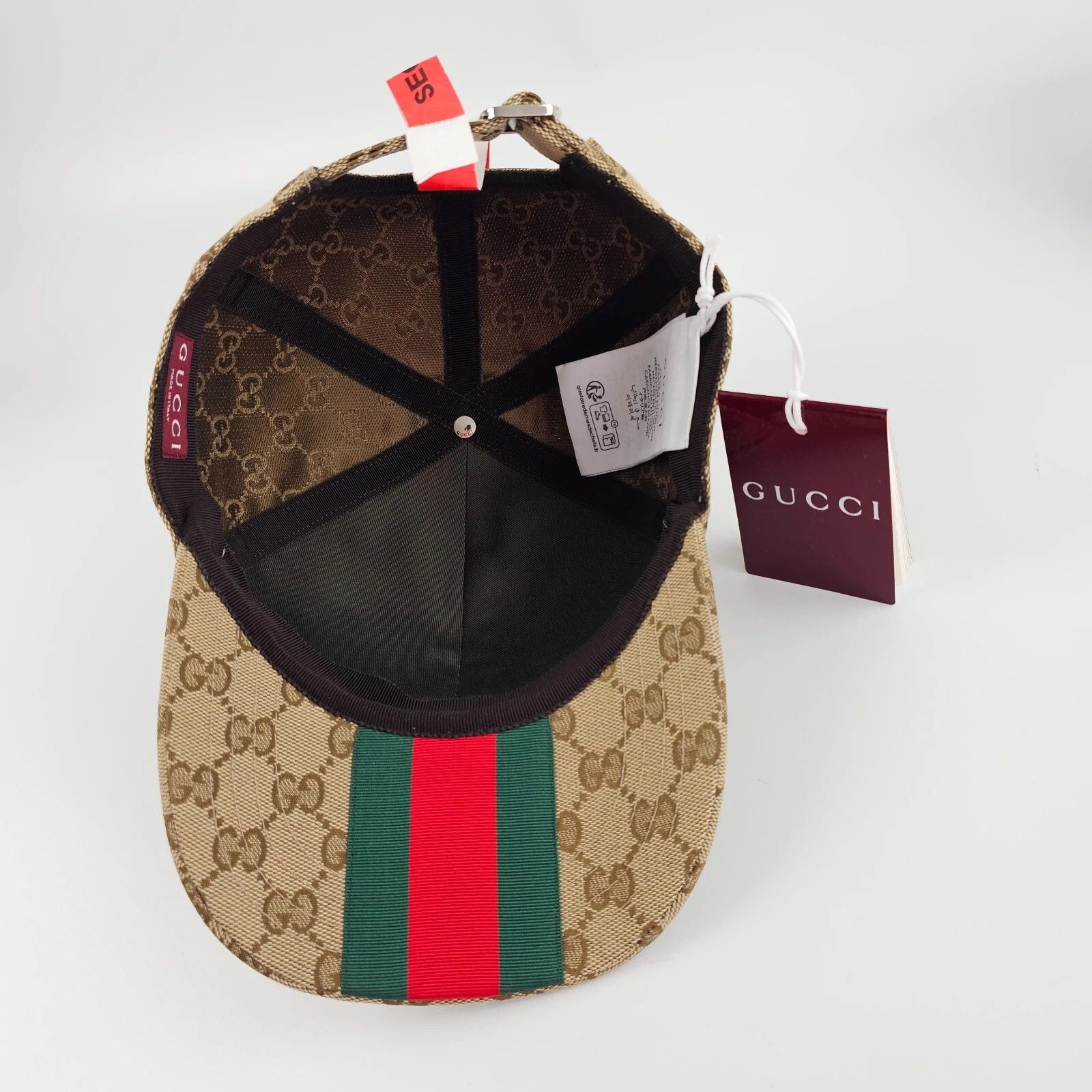 Gucci GUCCI Camel & Dk Brown GG Canvas Baseball Hat New Auth Size ONE SIZE - 6 Thumbnail