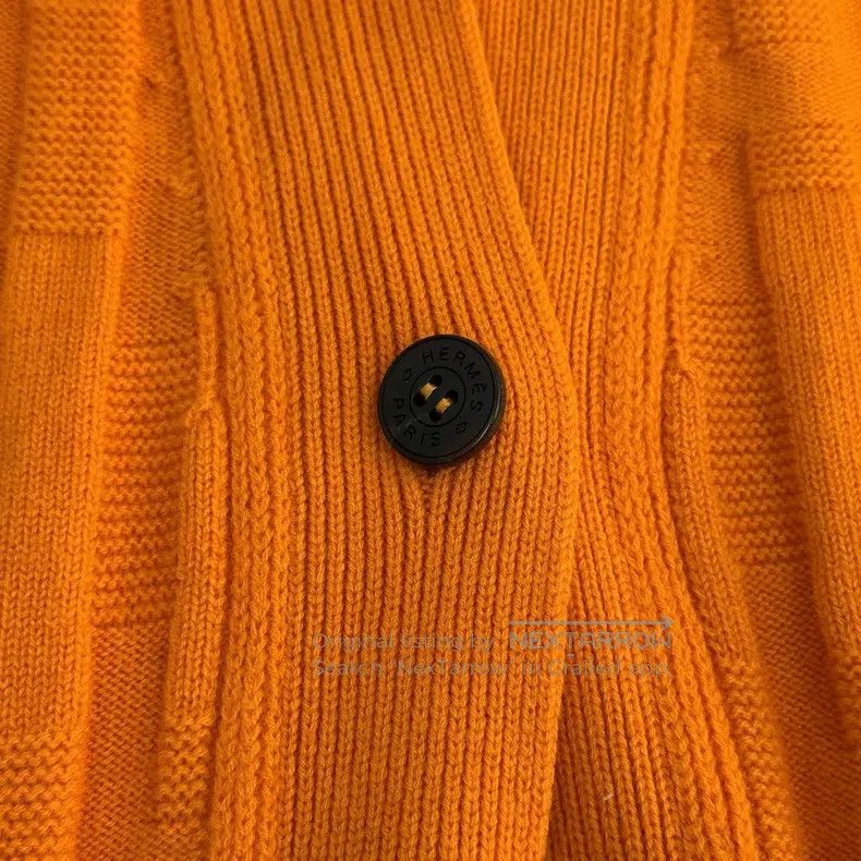 Hermes Hermes Orange full H wool cardigan Size XS / US 0-2 / IT 36-38 - 7 Thumbnail