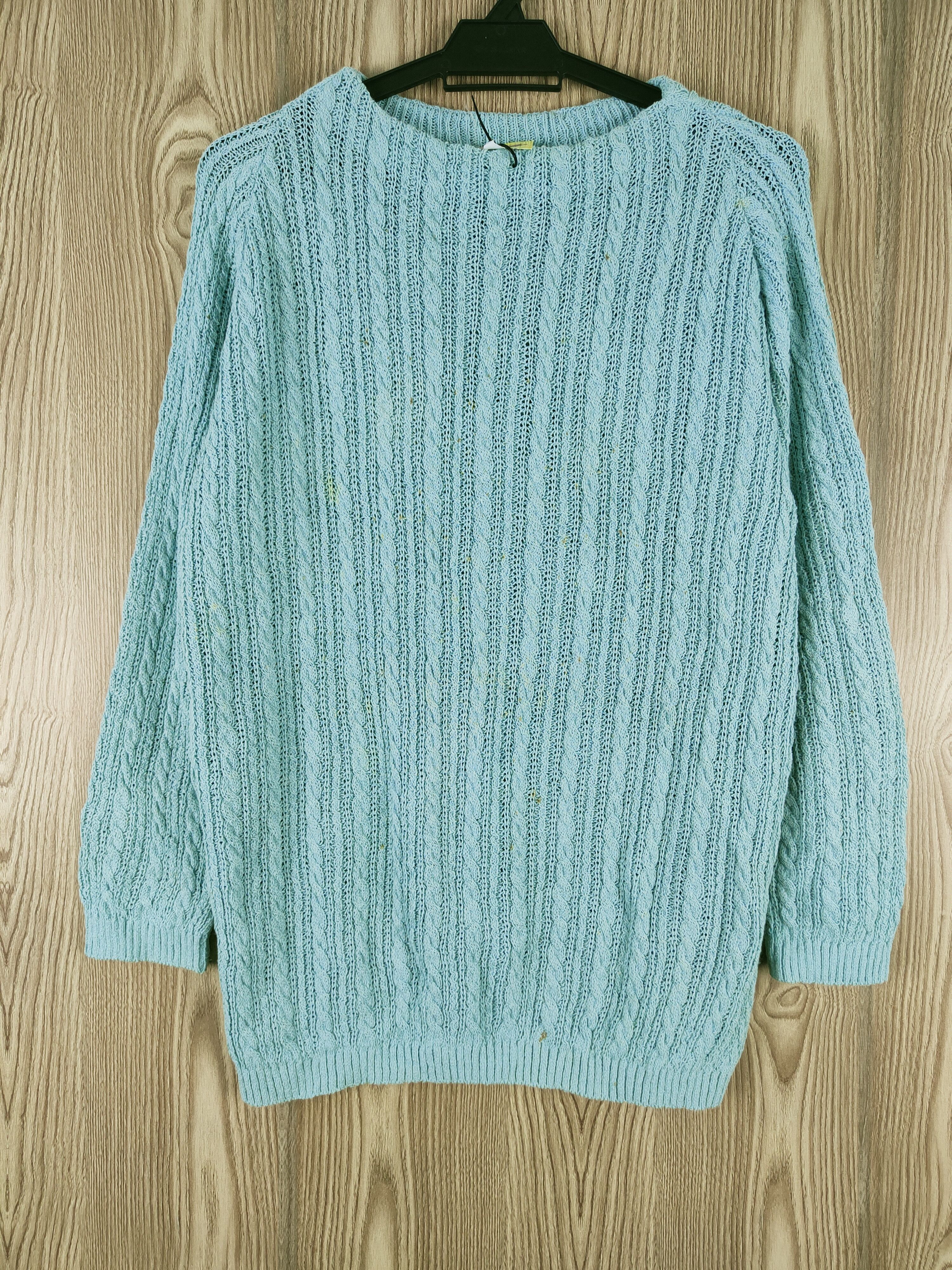 Aran Isles Knitwear Lema Jour Blue Knitwear Sweatshirts #W151 Size L / US 10 / IT 46 - 1 Thumbnail
