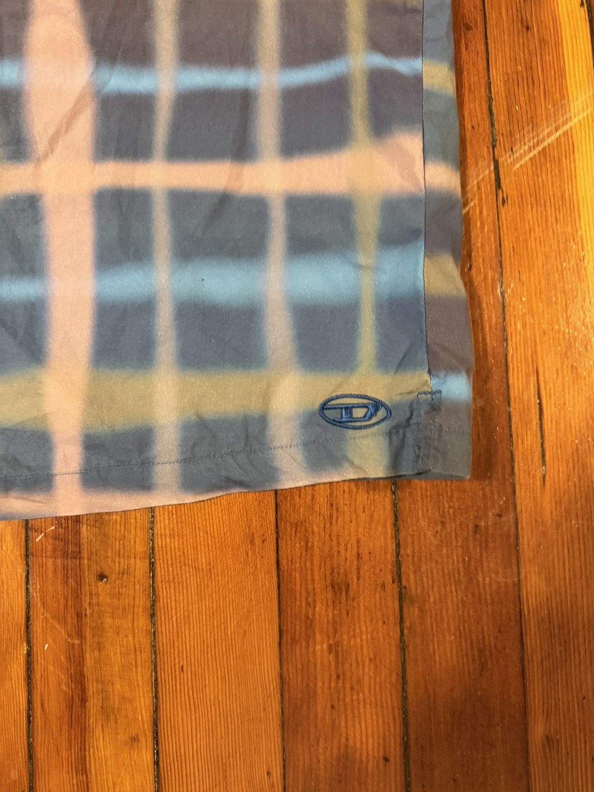 Diesel Diesel green and blue uneven checkered short sleeve button Size US XL / EU 56 / 4 - 4 Thumbnail