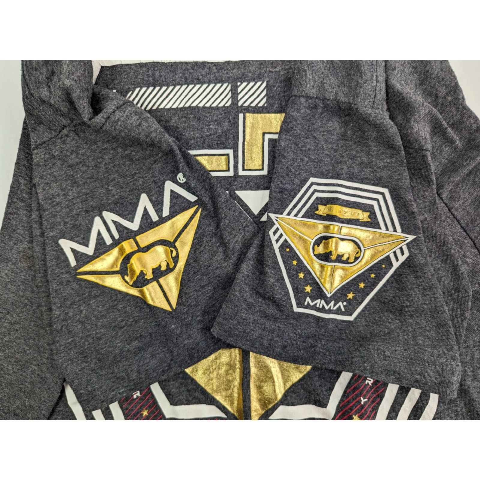 Ecko Unltd. VINTAGE Ecko Unltd Unlimited MMA T-Shirt Men Large Gray Gold Muscle Shirt Size US L / EU 52-54 / 3 - 6 Thumbnail