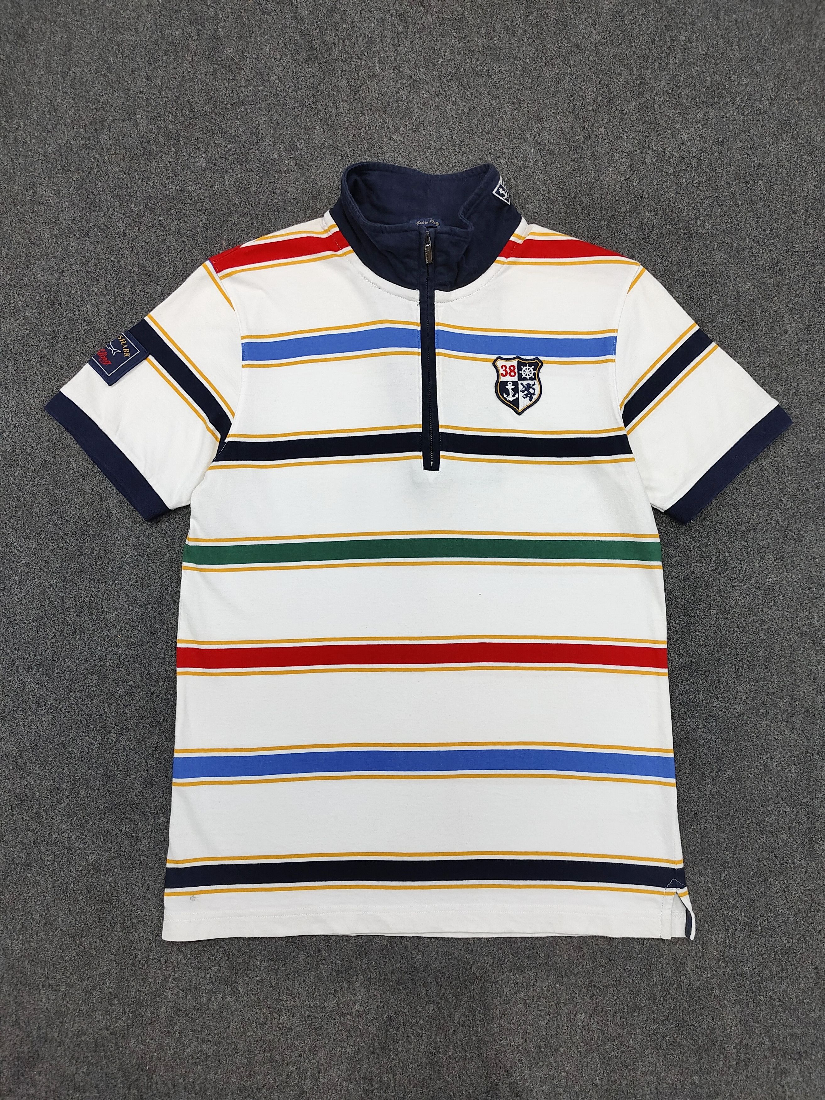 Paul & Shark Paul & Shark- Royal Yacht Club Multicolor Striped Half Zip Size L / US 10 / IT 46 - 1 Thumbnail