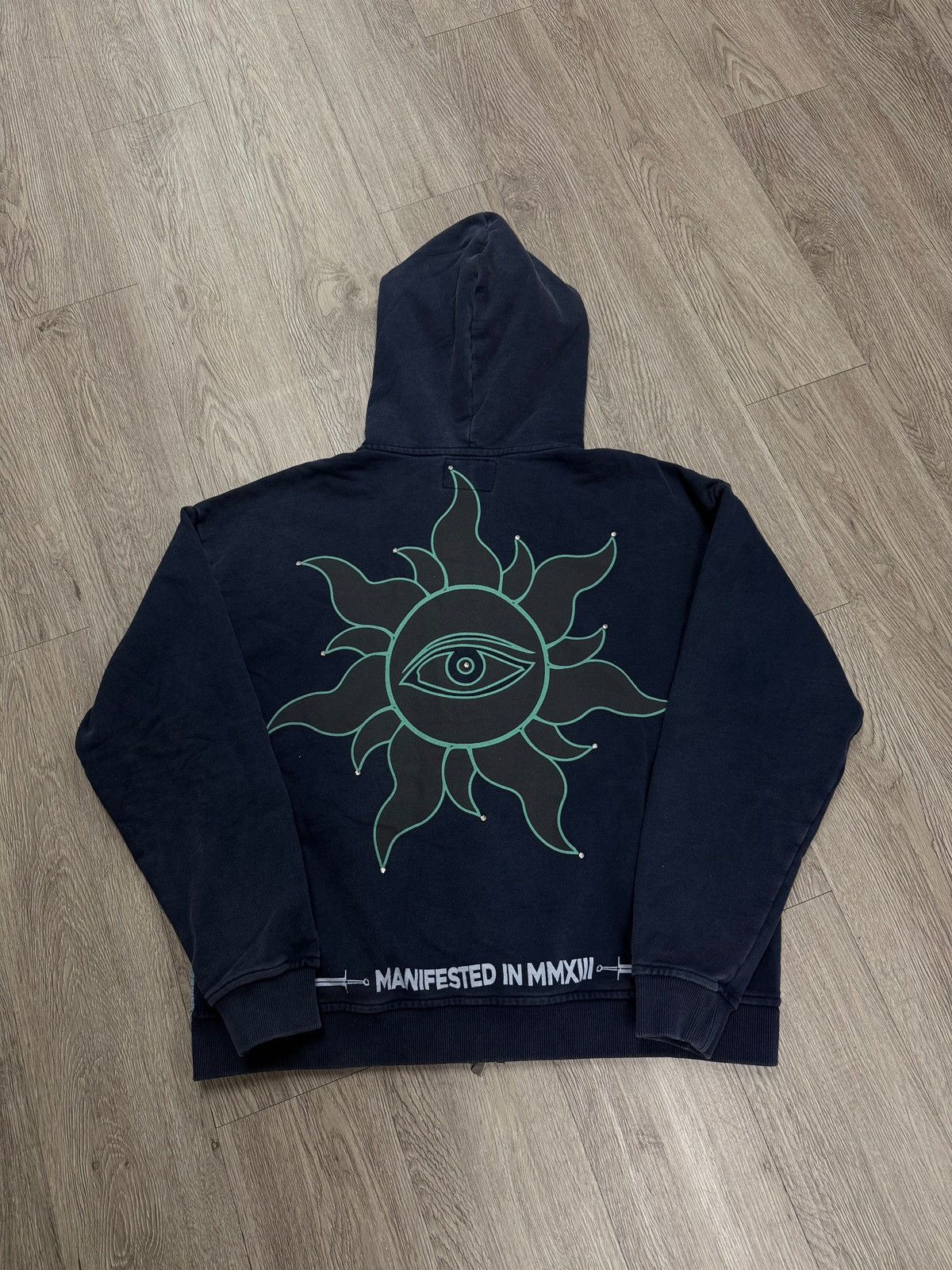 Godspeed Godspeed "Sunken Liberty" Navy Wash Hoodie Size US L / EU 52-54 / 3 - 2 Thumbnail