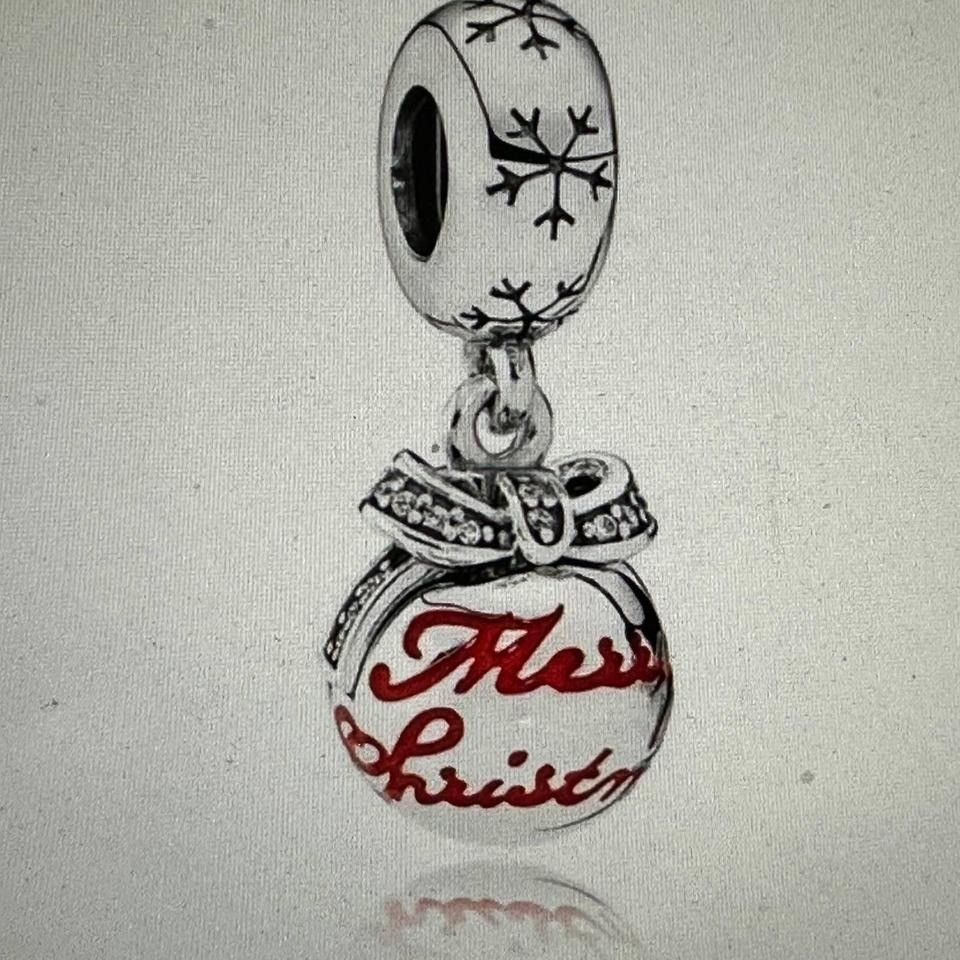 pandora Authentic Pandora Merry Christmas Bauble Ornament 792008CZ R Size ONE SIZE - 1 Thumbnail