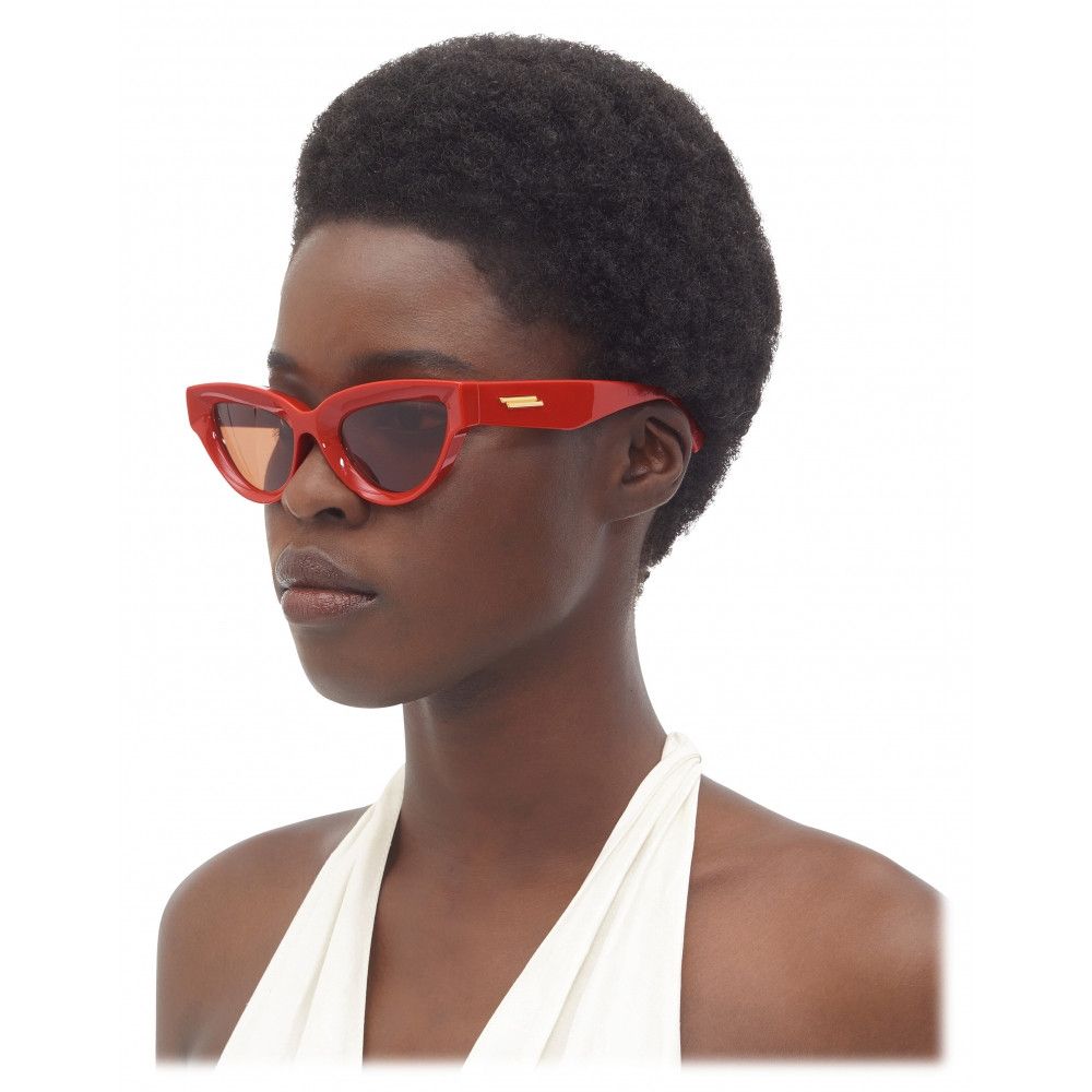 Bottega Veneta Orange BV1249S Sharp Cat Eye Acetate Sunglasses Size ONE SIZE - 11 Thumbnail