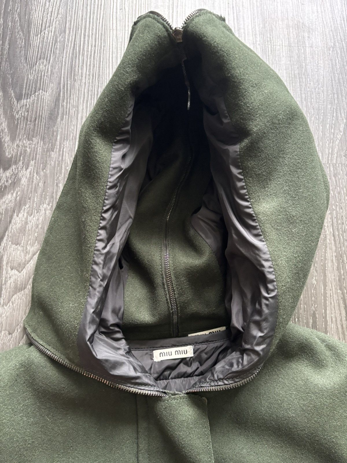 Miu Miu FW99 AW99 wool Hooded Jacket Size US M / EU 48-50 / 2 - 8 Thumbnail