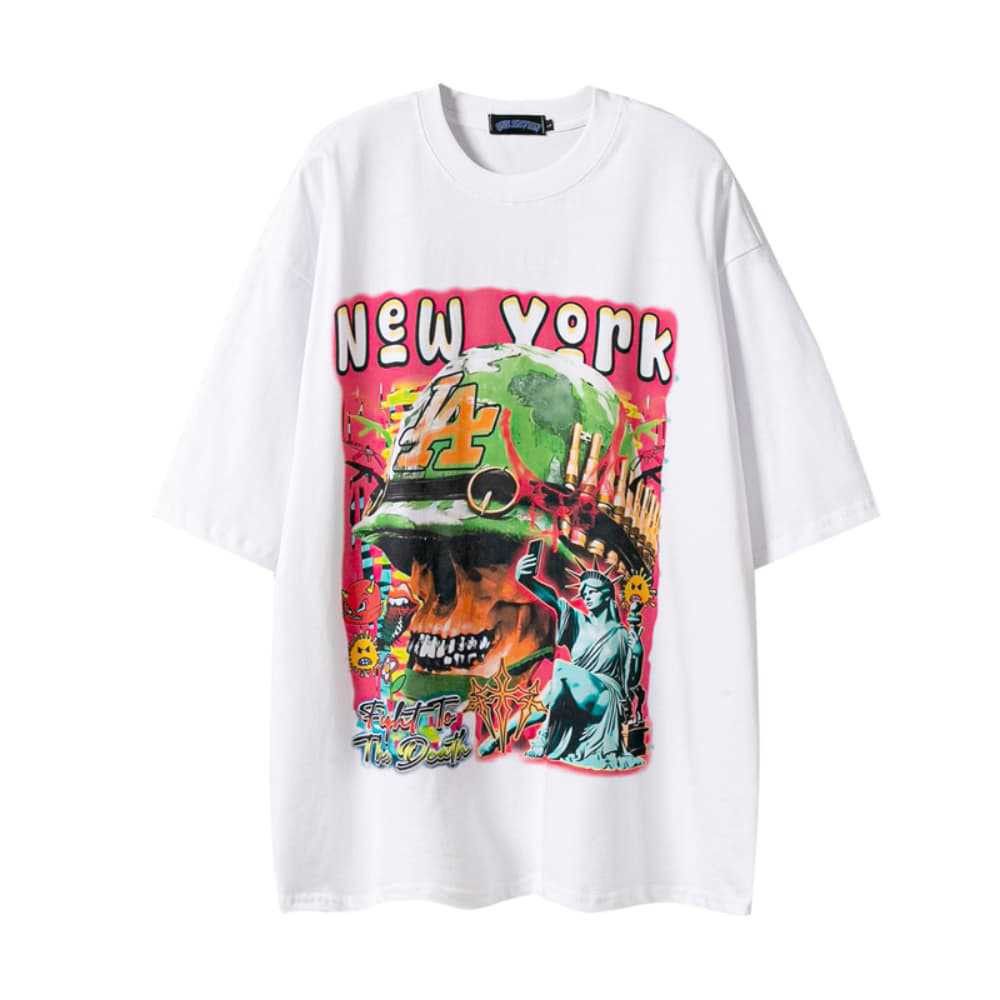 Japanese Brand × Vintage Hip-hop street skull cartoon casual t-shirt Size US M / EU 48-50 / 2 - 1 Thumbnail