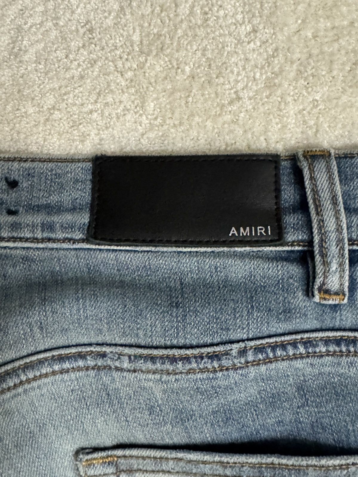 Amiri 💠Amiri💠 ART PATCH PAINT SPLATTER JEANS ROSEBOWL (29) Size US 29 - 6 Thumbnail