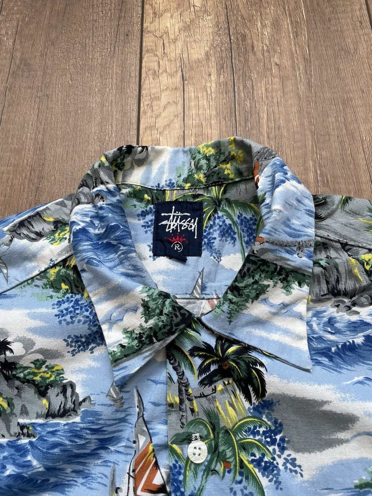 Stussy × Vintage Stussy Hawaiian Regular L Vintage Casual Shirts Size US L / EU 52-54 / 3 - 6 Thumbnail
