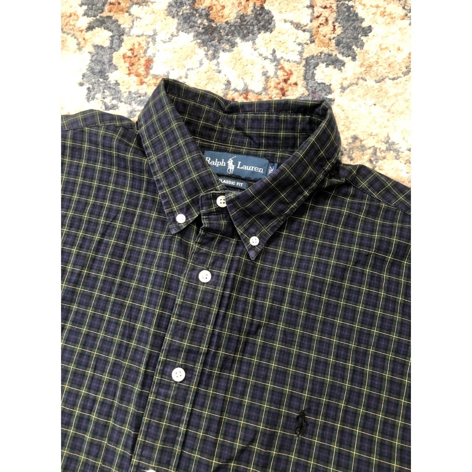 Ralph Lauren Ralph Lauren Shirt Mens 2XL Green Plaid Button-Down Long Sleeve Pony Logo Shirt Size US XXL / EU 58 / 5 - 7 Thumbnail