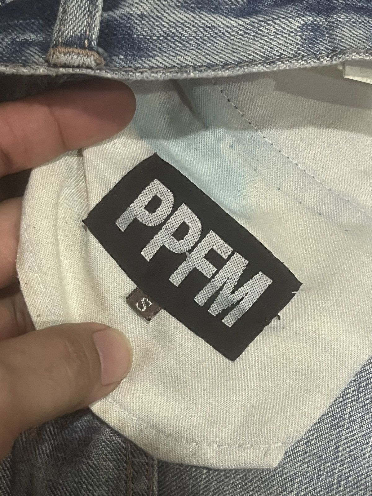 PPFM Vintage Payton Place For Men Double Waist Distressed Jeans Size US 31 - 15 Thumbnail