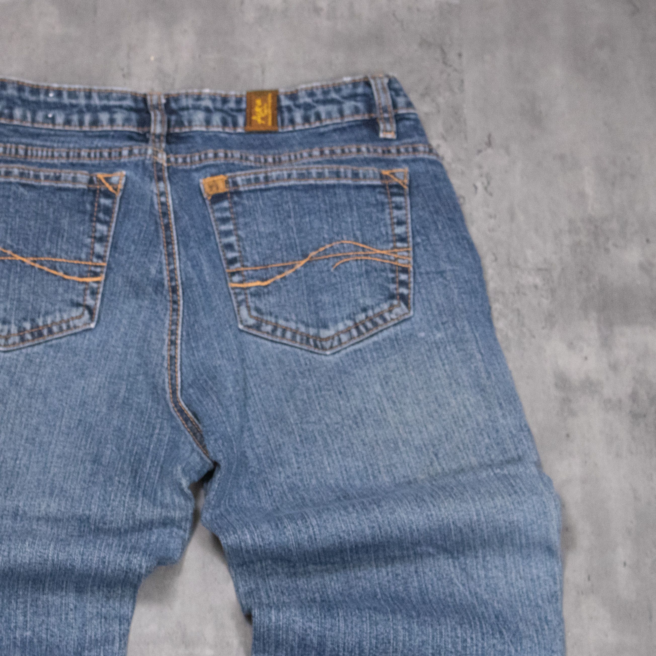 If Six Was Nine Vintage Y2K Arua Bootcut Mid Wash Baggy Denim Jeans Size US 29 - 15 Thumbnail