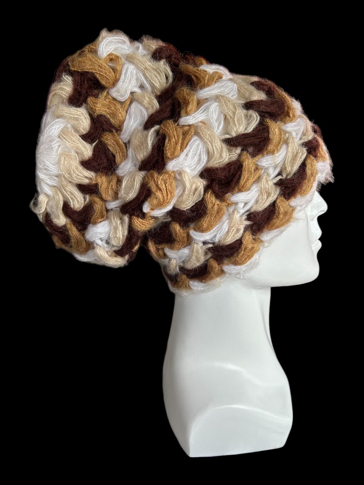 Japanese Brand × Kapital × Vintage Made in Japan grandoe Vtg Crochet knitt Mohair Big Beanie Size ONE SIZE - 1 Thumbnail