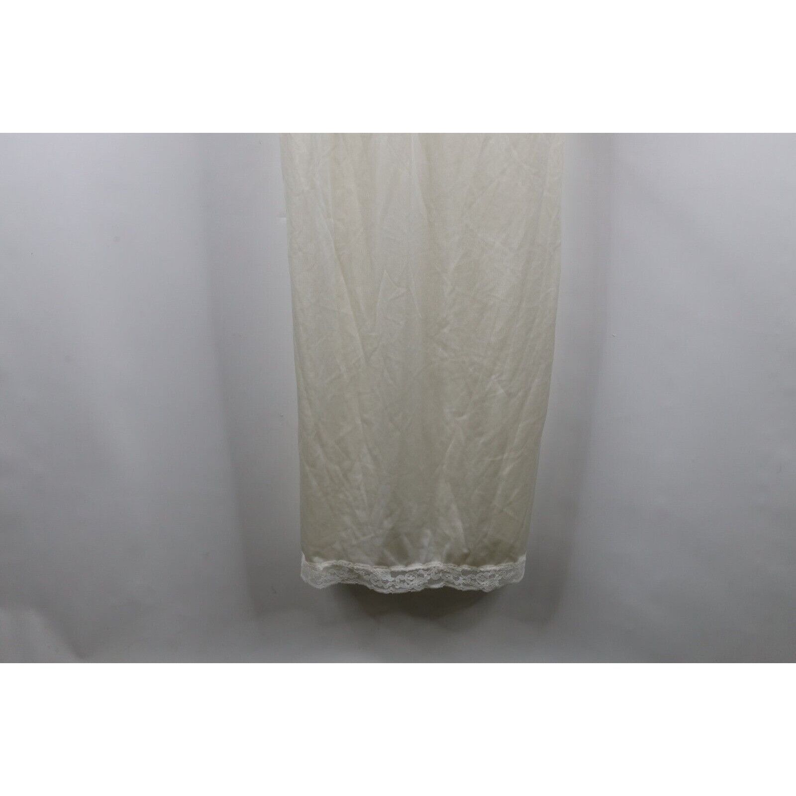 Vintage Vintage 70s Sheer Silky Nylon Lace Flower Night Gown Slip Size XL / US 12-14 / IT 48-50 - 5 Thumbnail