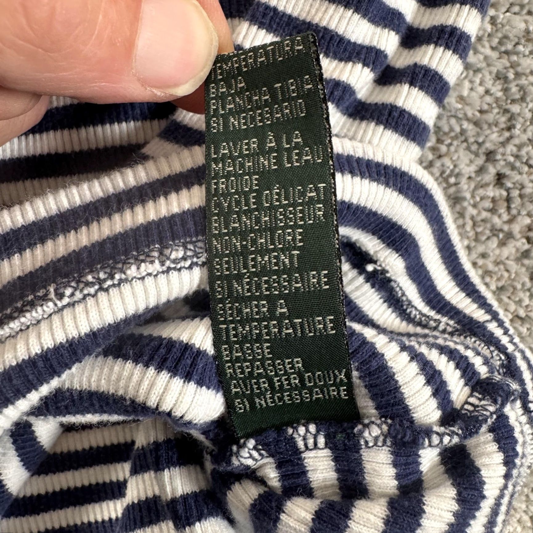 Ralph Lauren VINTAGE Lauren Ralph Lauren Shirt M Henley Ribbed Nautical Preppy Parisian Bella Swann Size M / US 6-8 / IT 42-44 - 7 Thumbnail