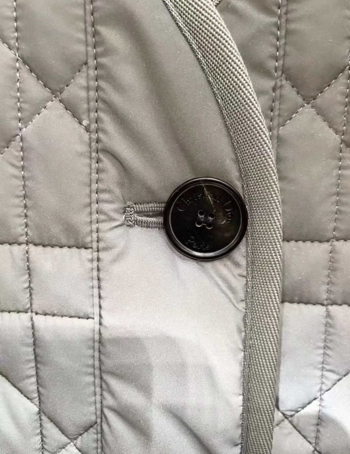 Dior Dior Classic Silver Reflective Quilted Cotton Jacket J33 Size XS / US 0-2 / IT 36-38 - 3 Thumbnail