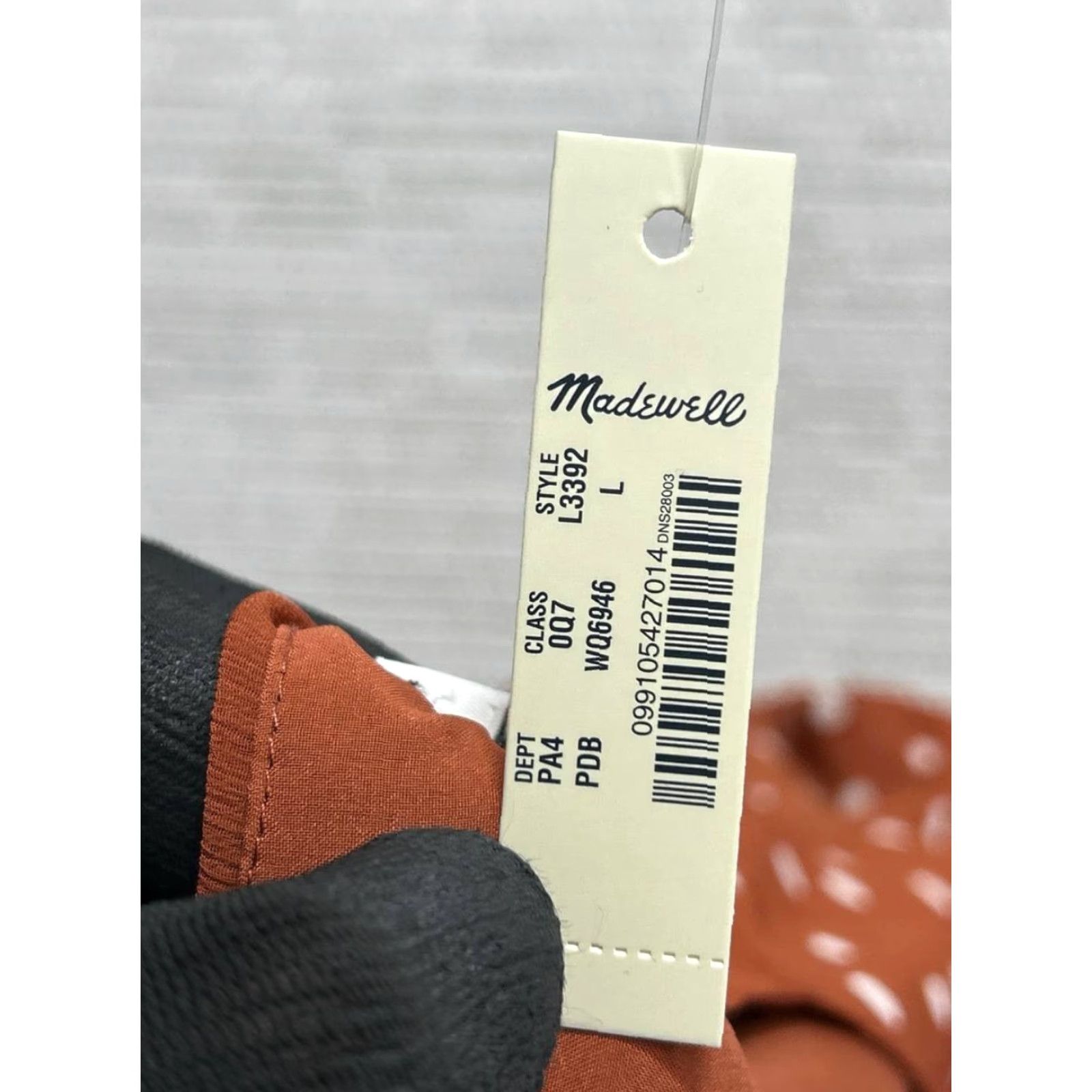 Madewell Madewell Smocked Waist Mini Dress Womens L Brown Inkspot Dots Casual New Size L / US 10 / IT 46 - 4 Thumbnail