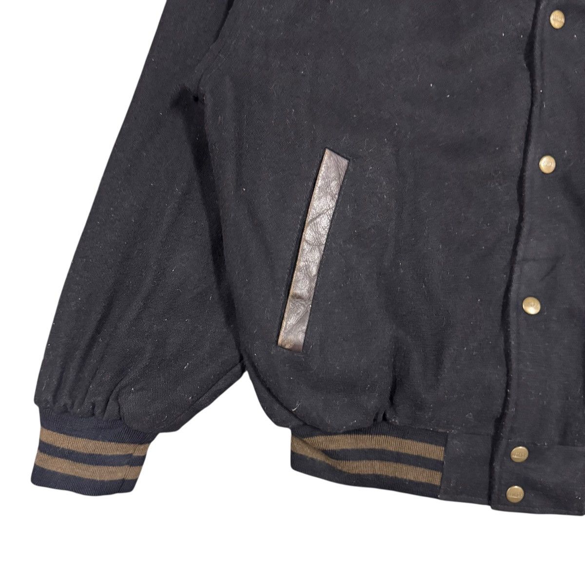 Vintage Vtg🔥90’s Georgia Coffee Varsity Leather/Wool Jacket Size US L / EU 52-54 / 3 - 10 Thumbnail